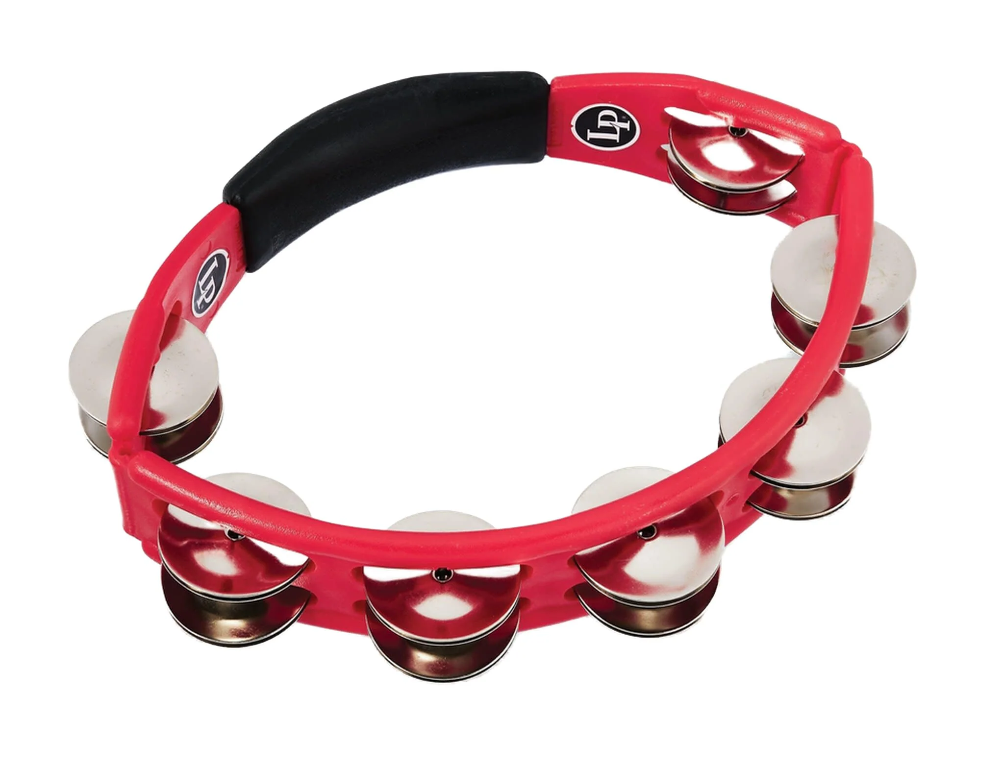 LP151 Cyclops, Steel Jingles, Red, Hand Held Tambourine - Image 2
