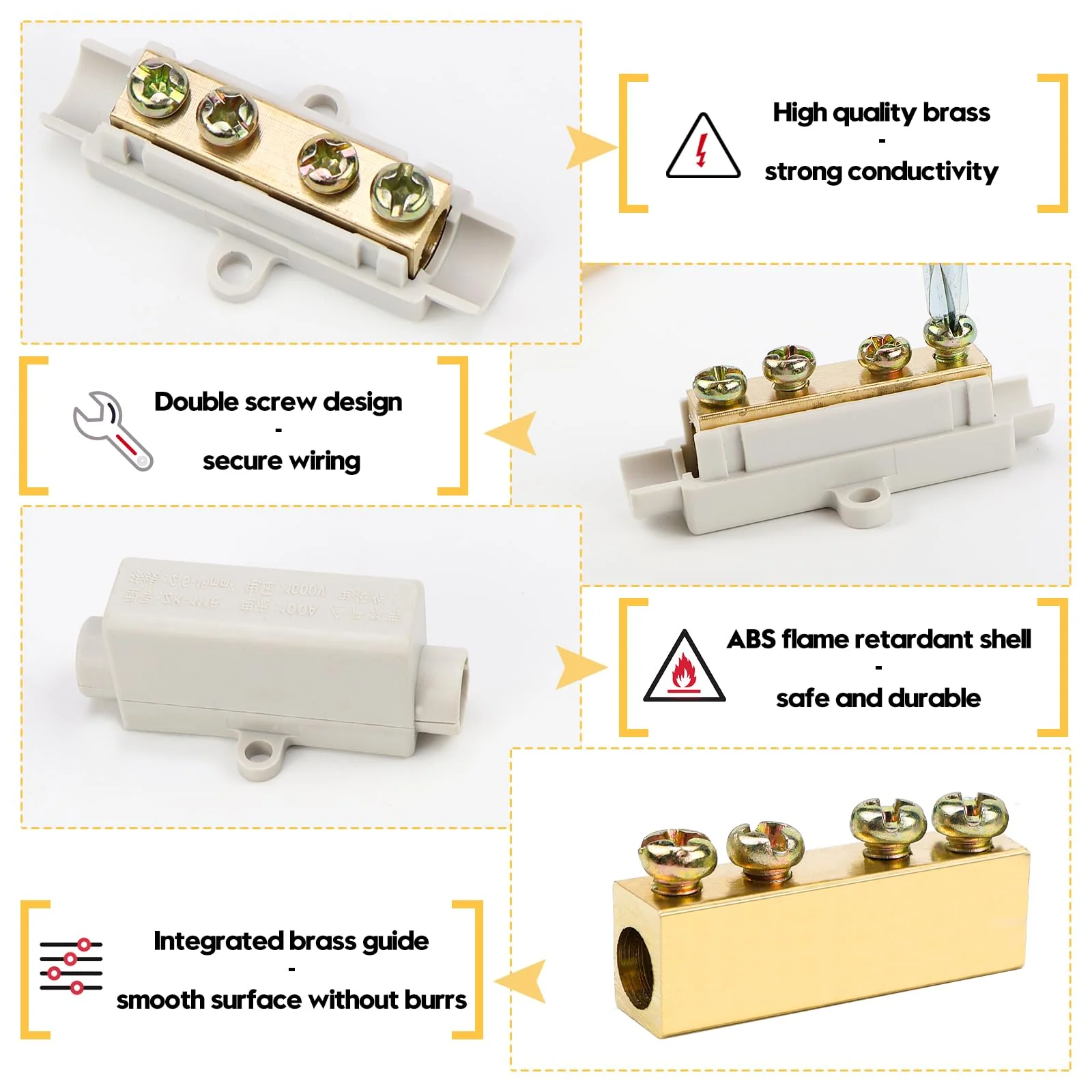 LPZMPZ Cable Connector Terminal Strip for 2.5 to 16 mm² Wire Terminal Block Connection Clamps Conductor Clamps Electric Main Cable Branch Terminal Terminal Terminal 1000 V 100 A - Image 3