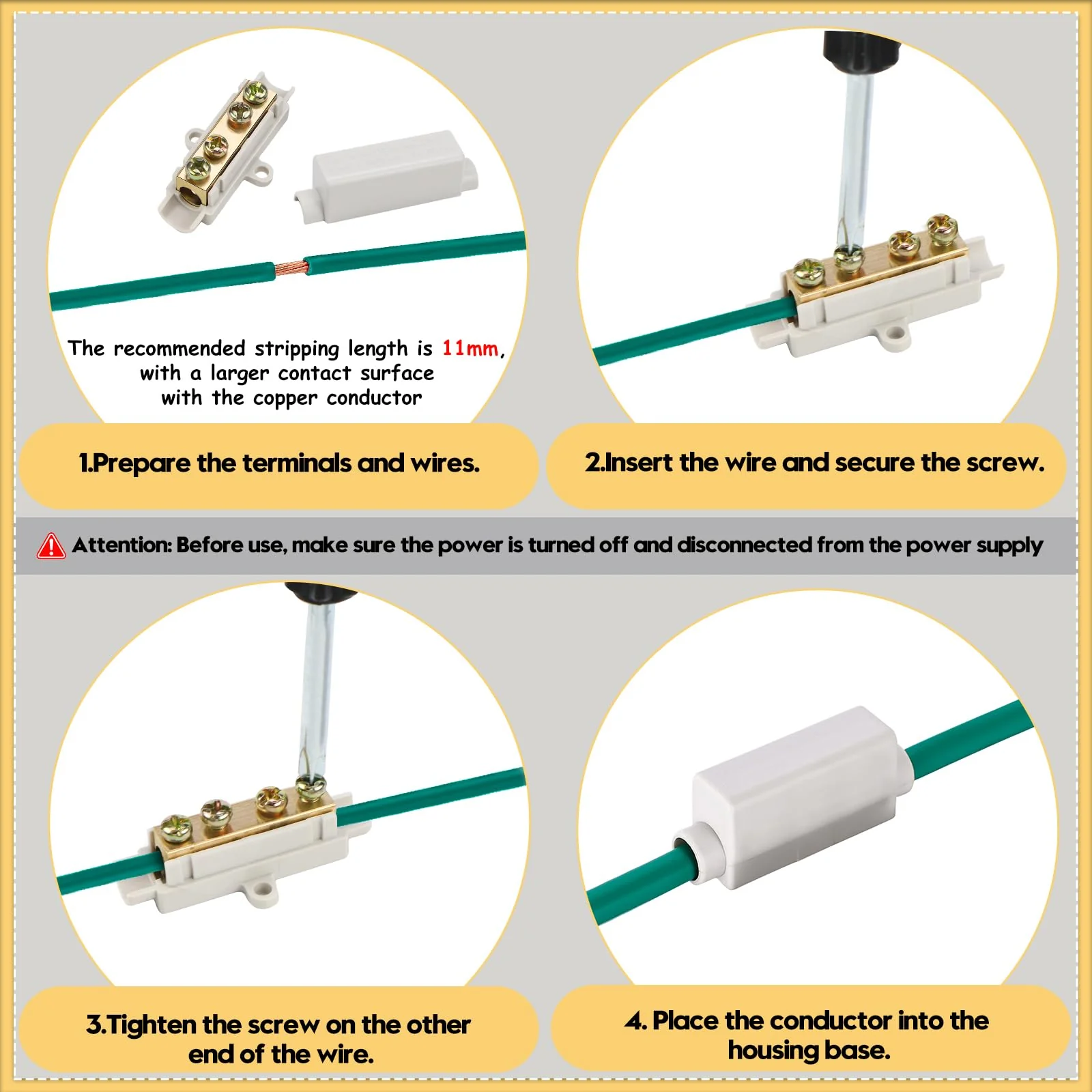 LPZMPZ Cable Connector Terminal Strip for 2.5 to 16 mm² Wire Terminal Block Connection Clamps Conductor Clamps Electric Main Cable Branch Terminal Terminal Terminal 1000 V 100 A - Image 4