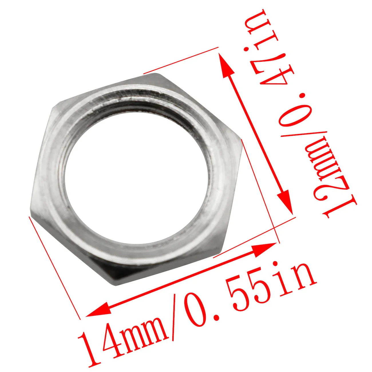 LQ Industrial Jack Socket Nut with Washer 5Sets Silver Electric Guitar Hex Nuts and Washers Guitar Bass Jack Replacement Parts - Image 2