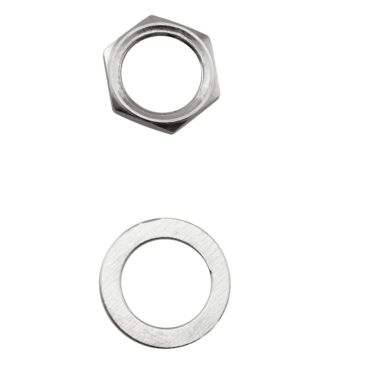 LQ Industrial Jack Socket Nut with Washer 5Sets Silver Electric Guitar Hex Nuts and Washers Guitar Bass Jack Replacement Parts - Image 4