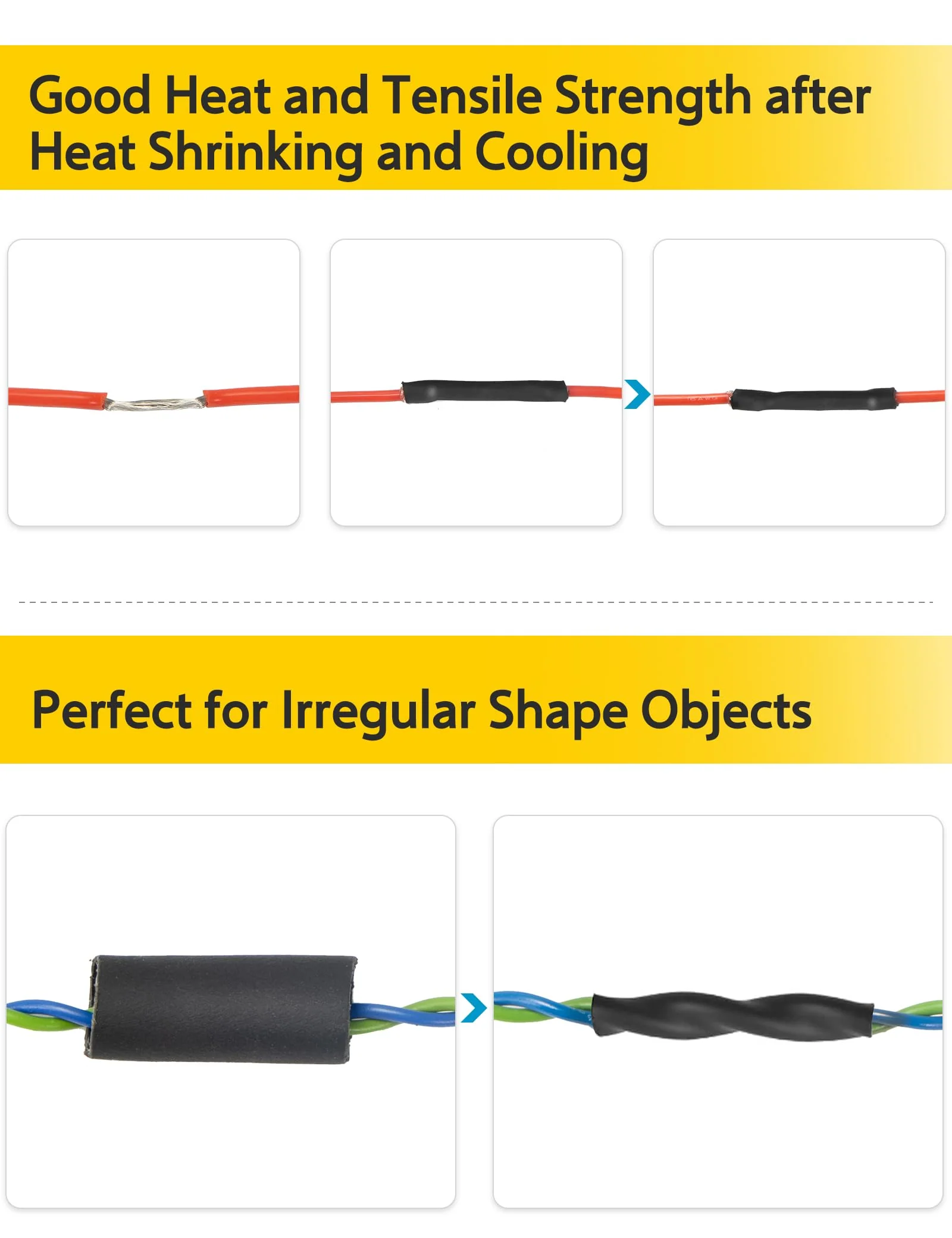 Lsnisni Heat Shrink Tubing 4:1 Diameter 12/16/20/32/40 mm, Heat Shrink Tubing with Adhesive, Heat Shrink Tubing, Black (Diameter 12 mm, 2 m) - Image 4