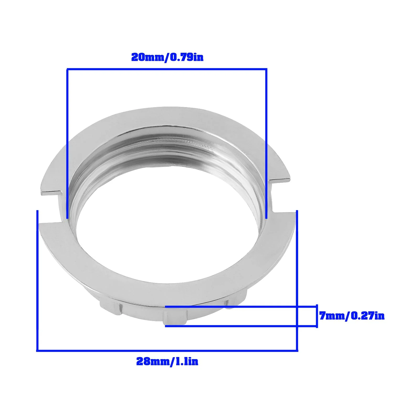 LT Easiyl 8x G9 Silver Alloy Conversion Lamp Holder Ring Suitable for 3/4 Inch Diameter Lamp Shade Holder Table Adapter G9 Lamp Shade Reduction Ring - Image 4