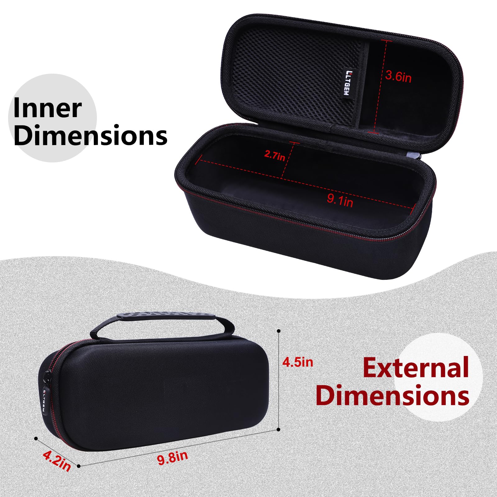LTGEM Case Compatible with Shure MV7+ Podcast Dynamic Microphone, Case Only - Image 2
