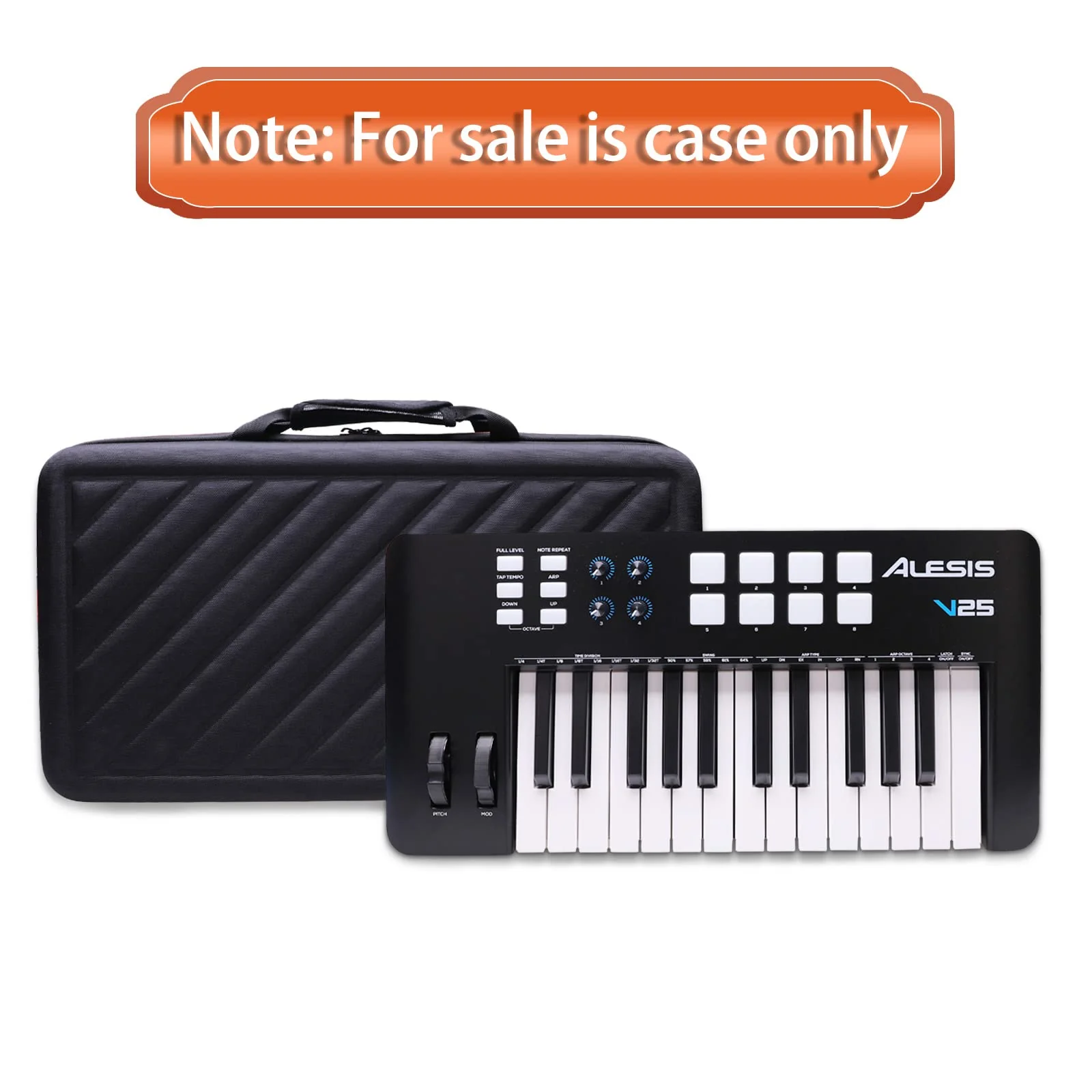 LTGEM Controller Case for Alesis V25 MKII USB MIDI Keyboard Controller Hard Storage Travel Protective Carrying Bag Alesis V25 MKII Case - Image 6