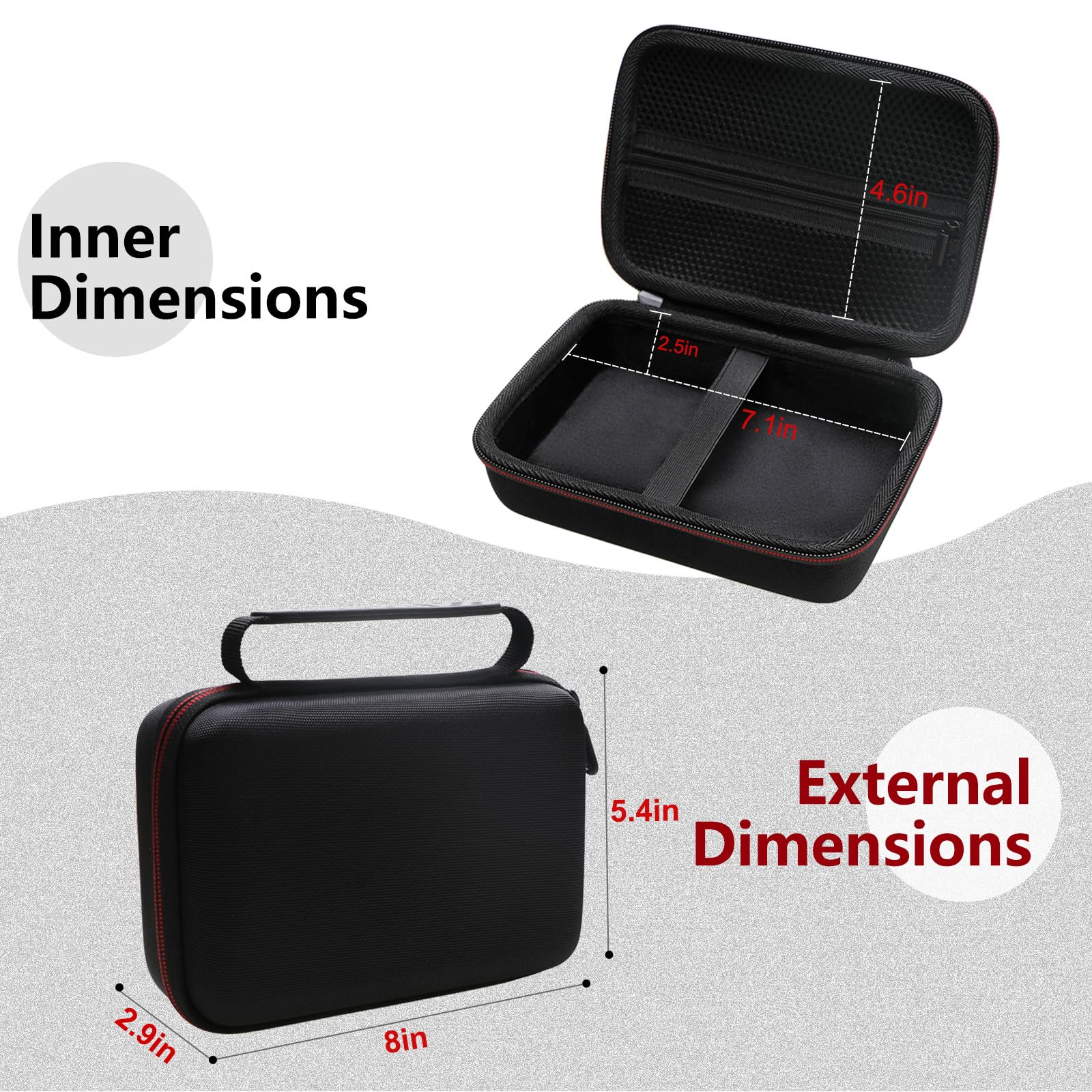 LTGEM Hard Travel Case Compatible with Zoom PodTrak P4 Podcast Recorder - Image 2