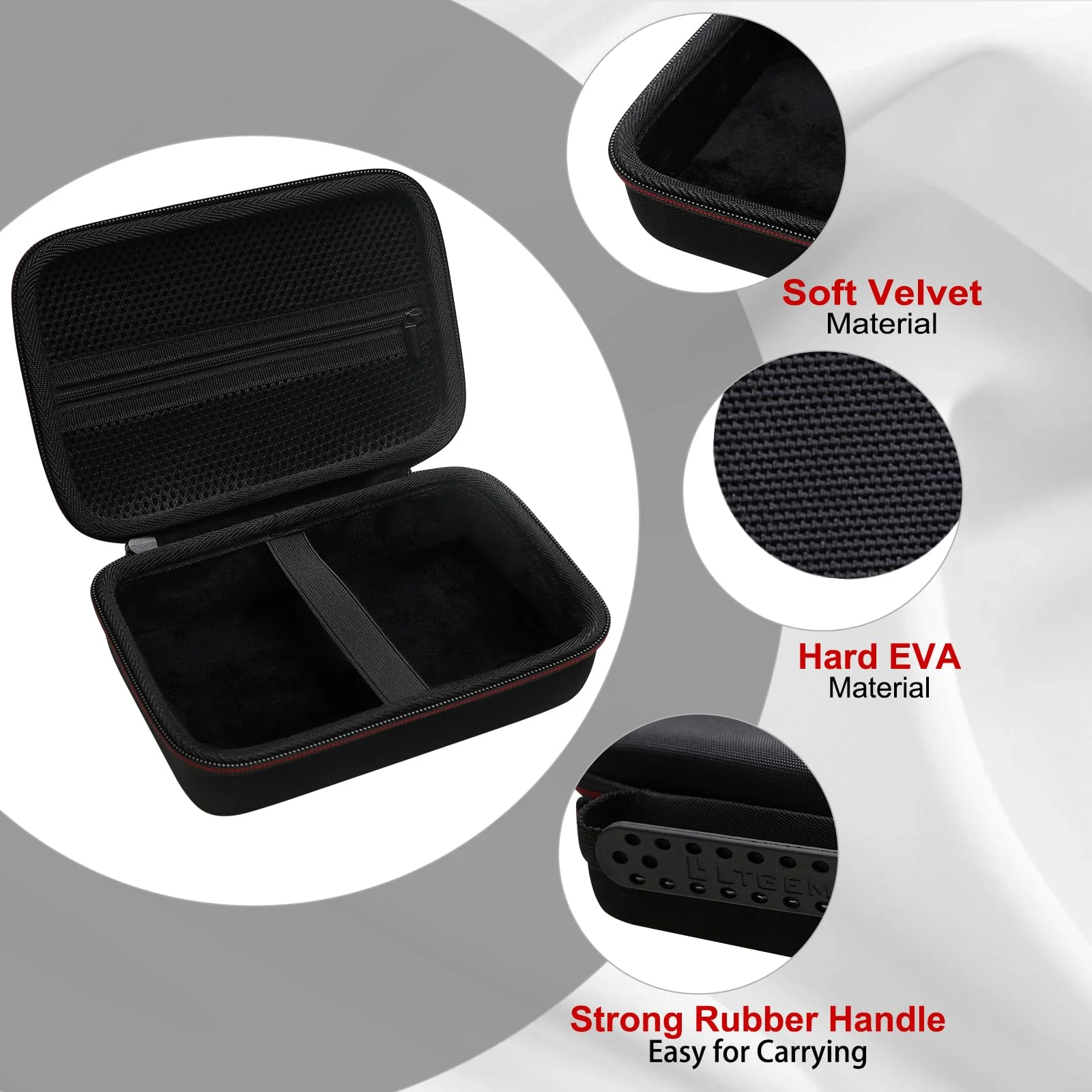LTGEM Hard Travel Case Compatible with Zoom PodTrak P4 Podcast Recorder - Image 4