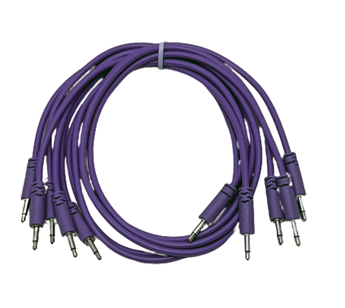 Luigis Modular Supply Spaghetti Eurorack Patch Cables - Package of 5 Purple Cables, 24 (60 cm) - Image 2