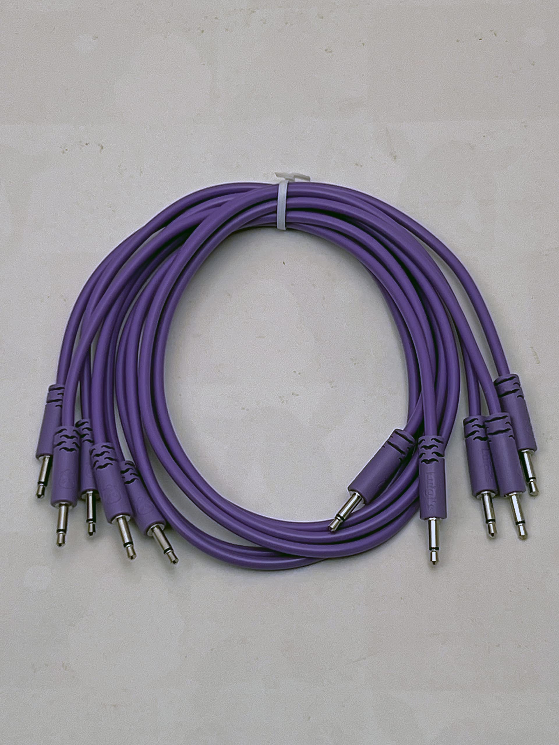 Luigis Modular Supply Spaghetti Eurorack Patch Cables - Package of 5 Purple Cables, 24 (60 cm) - Image 4