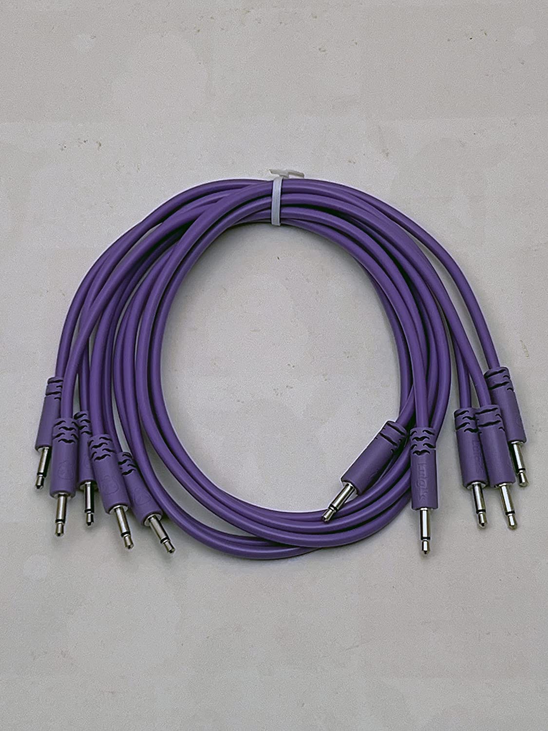 Luigi's Modular Supply Spaghetti Eurorack Patch Cables - Pkg of 5 Purple Cables, 36" (90 cm) - Image 2