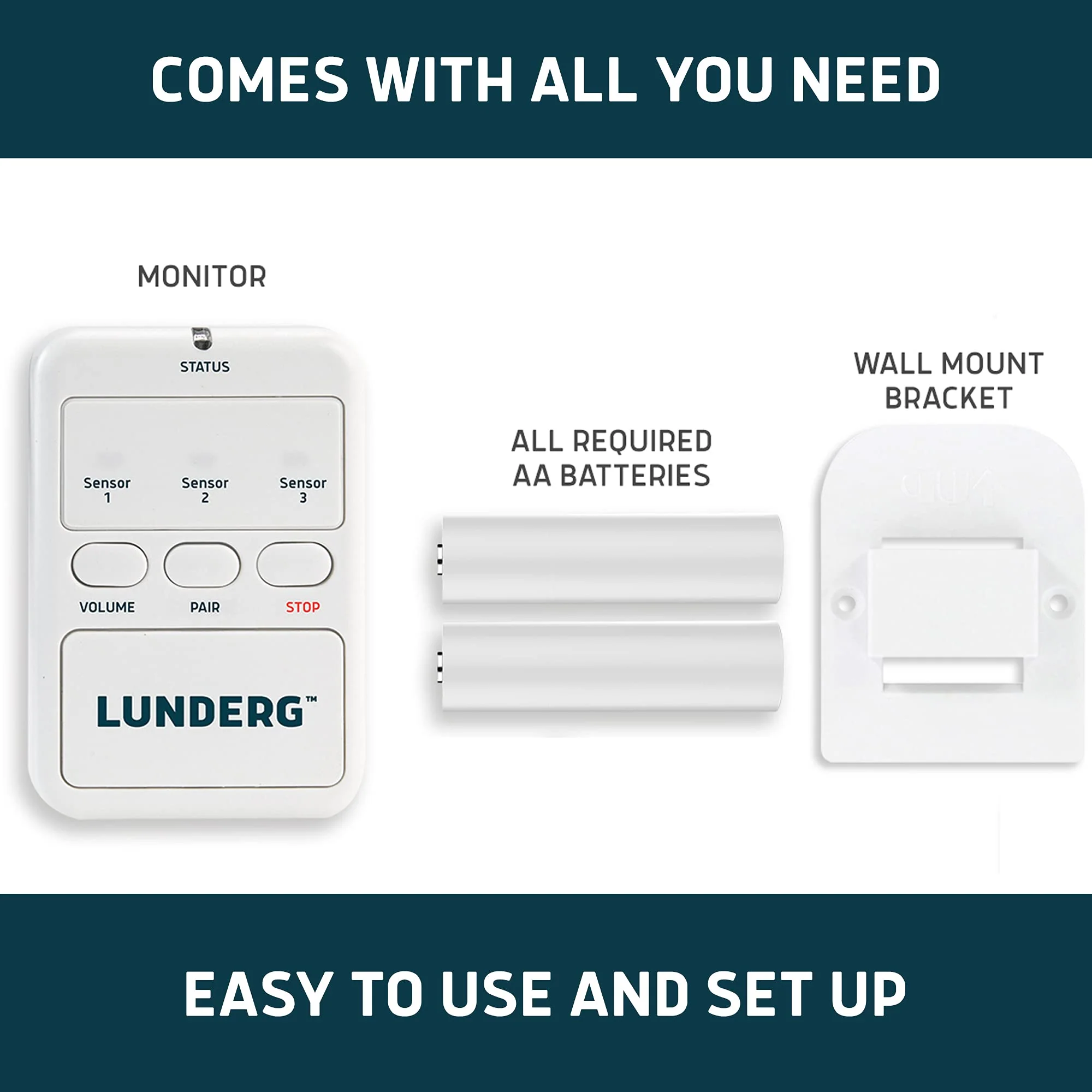 Lunderg Monitor Pager Replacement Bed or Chair Alarm Systems - Includes ONLY Pager, Batteries and Wall-Mount (Sensor PAD and Other accesories NOT Included) - Image 2