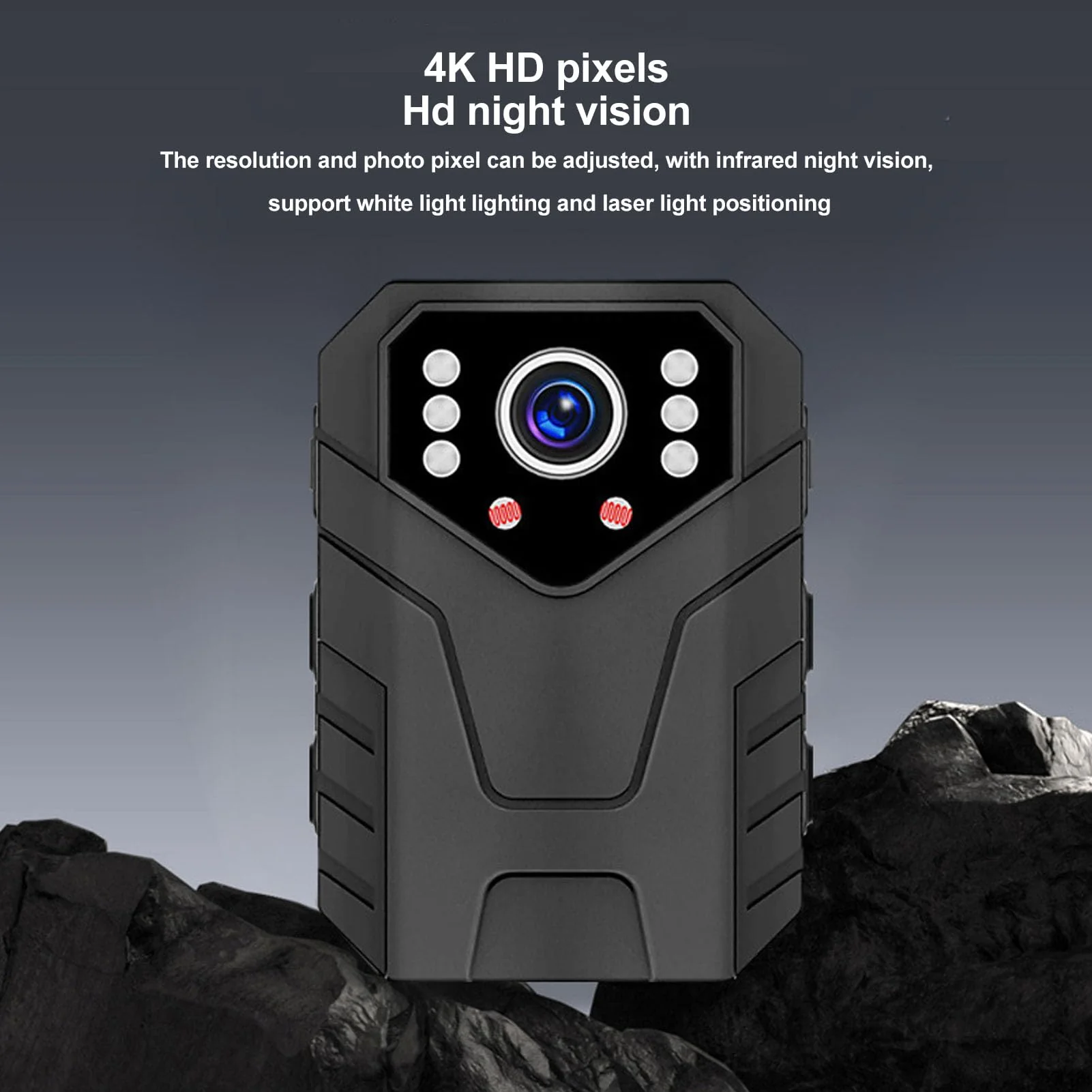 Luqeeg 4K Worn Camera, Design, Night, Motion Detection, Wearable Video Recorder with Back Clip for Law Enforcement - Image 7