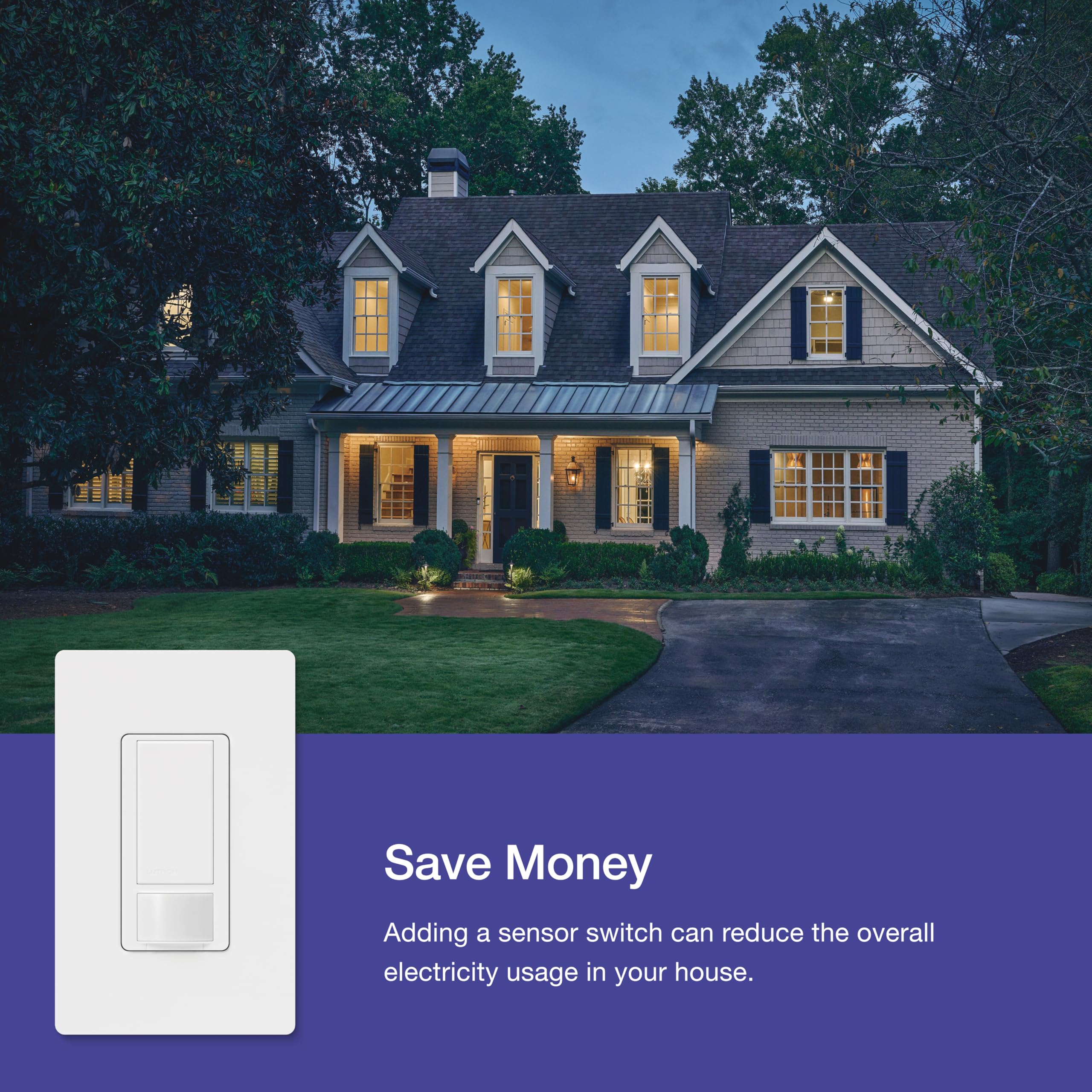 Lutron Maestro Motion Sensor Light Switch Indoor for Bathroom, Garage, Laundry Room, Any Bulbs, Occupancy Vacancy Sensor, Single-Pole, MS-OPS2H-2-WH, White (2 Pack) 2 Pack 2-Amp Single Pole Switch - Image 8