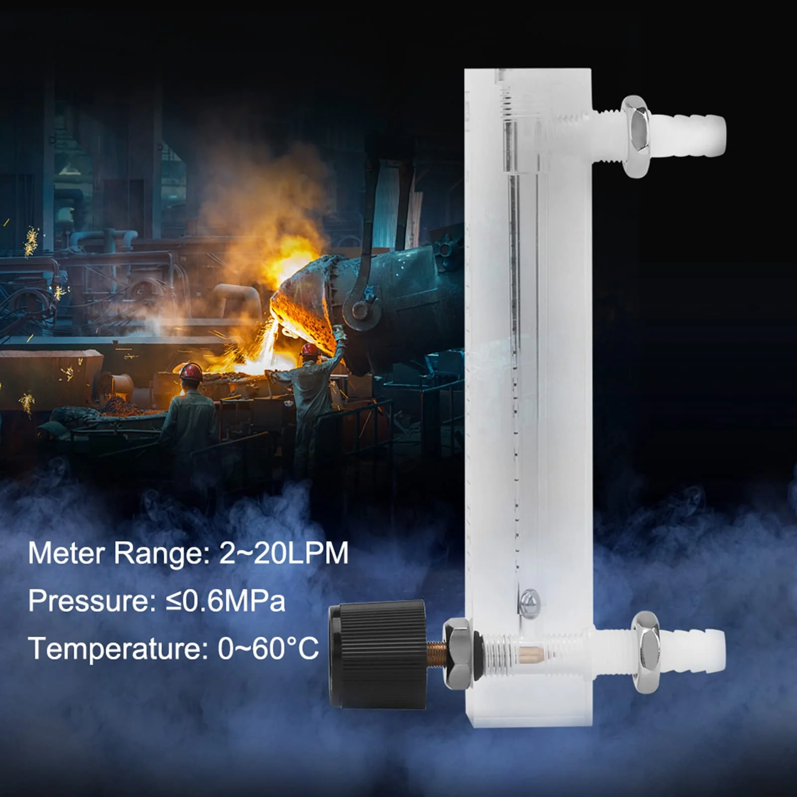 LZQ 7 Flow Meter, Gas Flow Meter, 2-20LPM, Flow Meter, Gas Regulator with Control Valve for Oxygen/Air Gas - Image 2