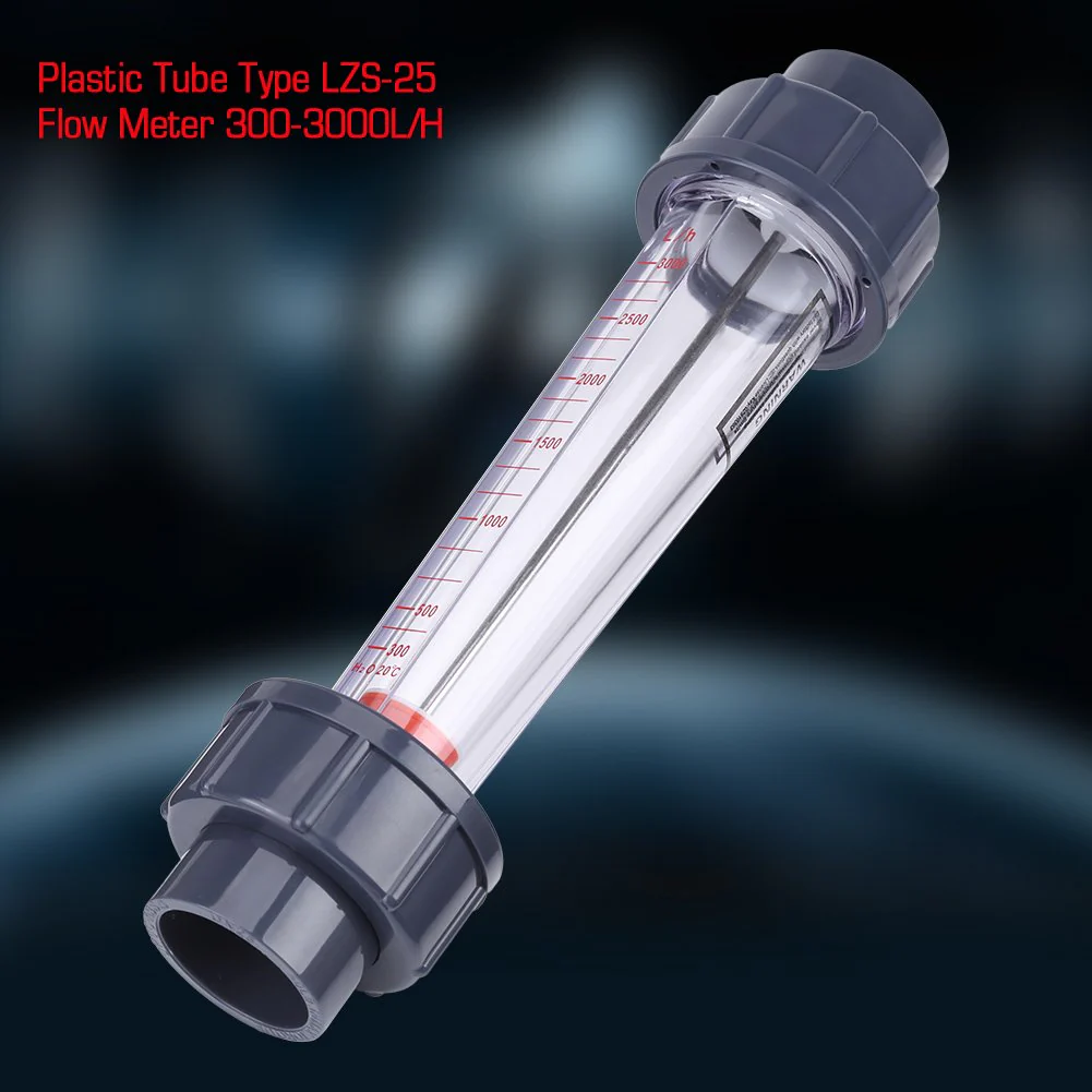 LZS-25 Flowmeter Plastic Pipe Type 300-3000L/H Water Flow Meter Measuring Tools for Chemical Light - Image 3