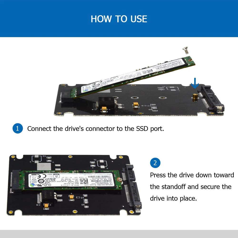 M.2 Adapter to 2.5 SATA Enclosure, B & M Key SATA Based NGFF SSD Converter to 2.5 Inch SATA 3.0 Card Support 2230 2242 2260 2280 Hard Drive with 7mm Case - Image 7