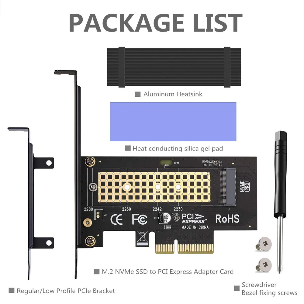 M.2 NVME to PCIe 3.0 x4 Adapter with Aluminum Heatsink Solution - Image 6