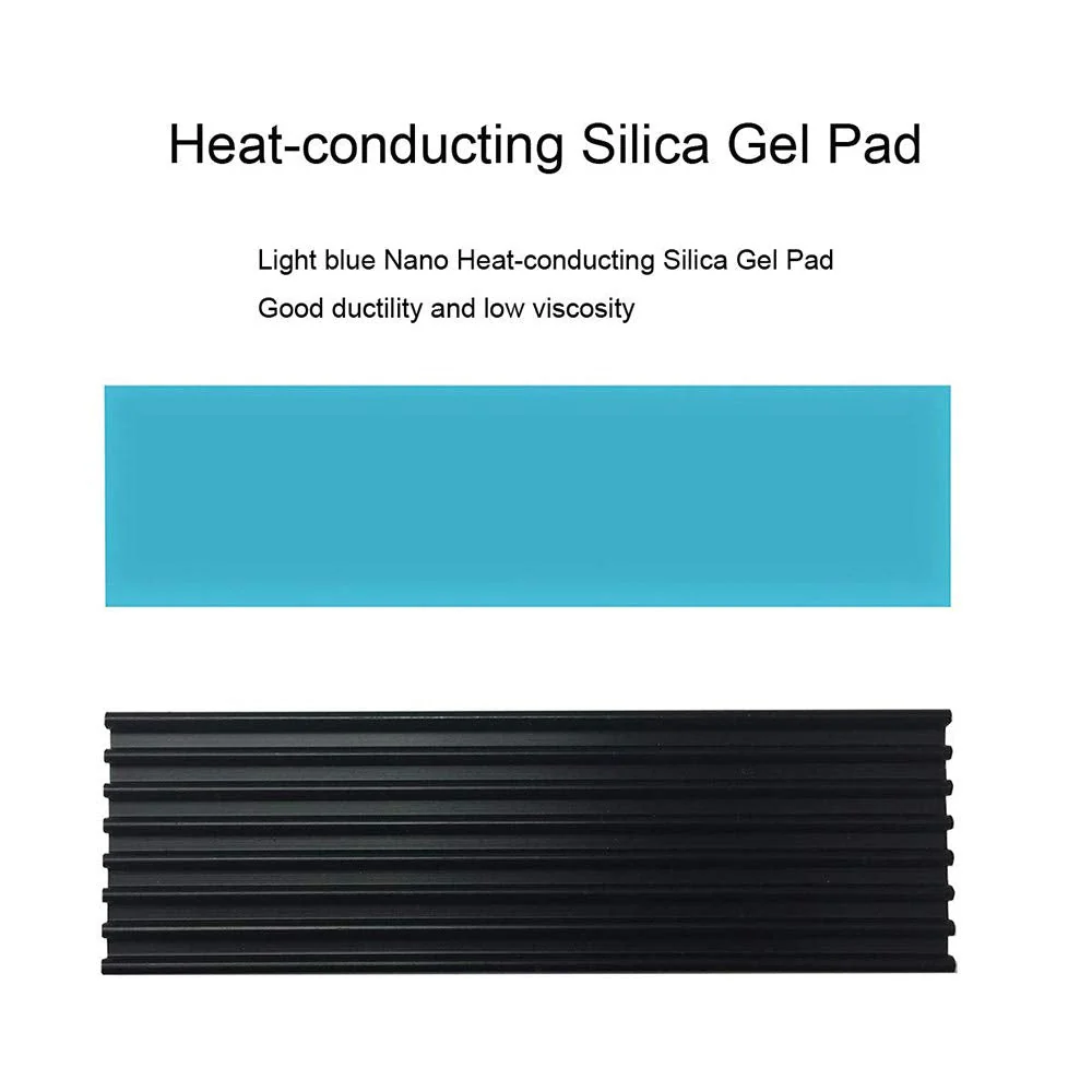 M.2 SSD Heatsink Heat Sink with Heat Conductive Adhesive Film Anti Thermal Bleed Heatsink Heatsink CPU IC Chip Circuit Board for LED Amplifier Aluminum 70mm×22mm×3mm - Image 4