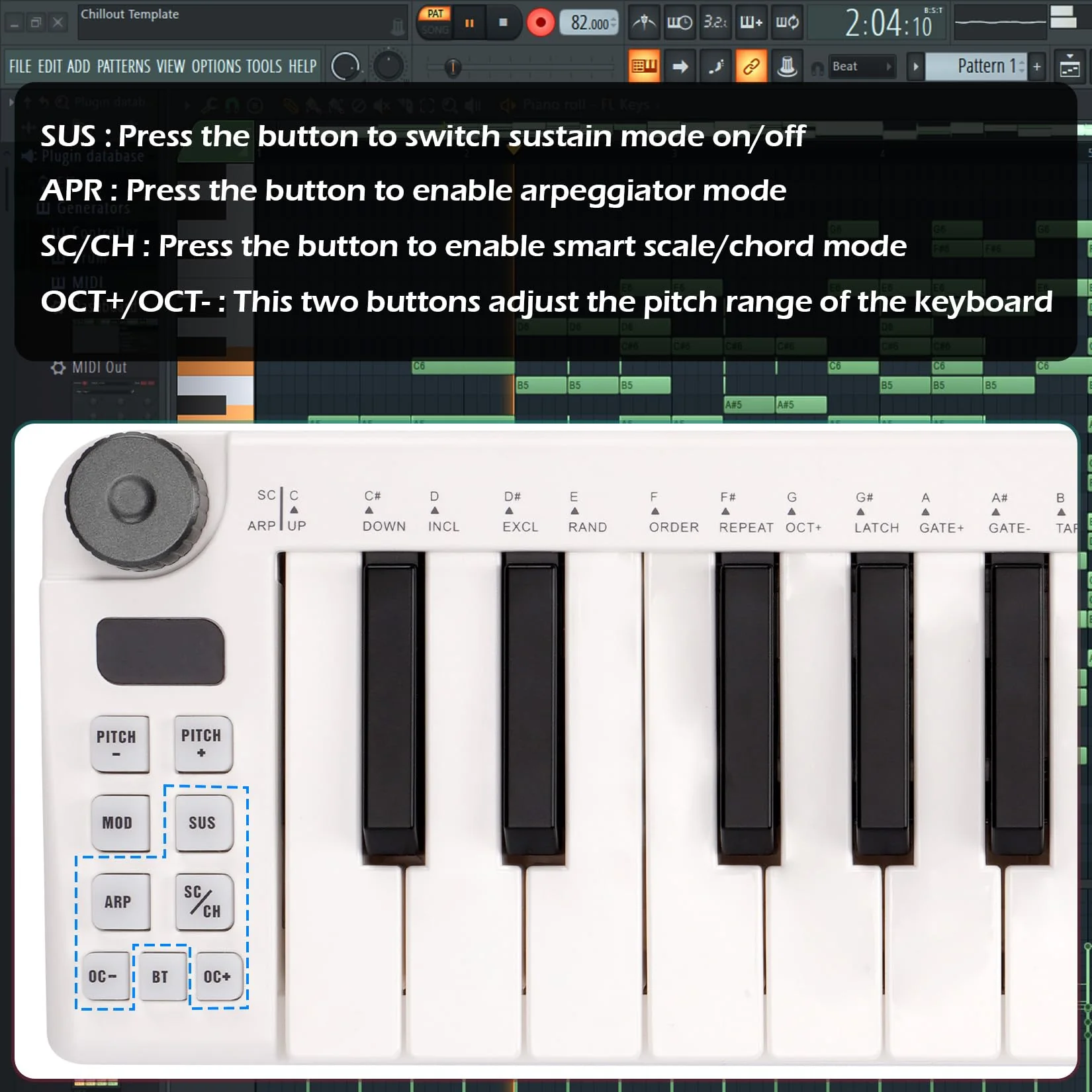 M-VAVE 25 Keys Mini Keyboard – Professional Beat Maker and Keytar for Keyboard Music Production Builtin Battery Wireless Connect White Mini no PADS - Image 7