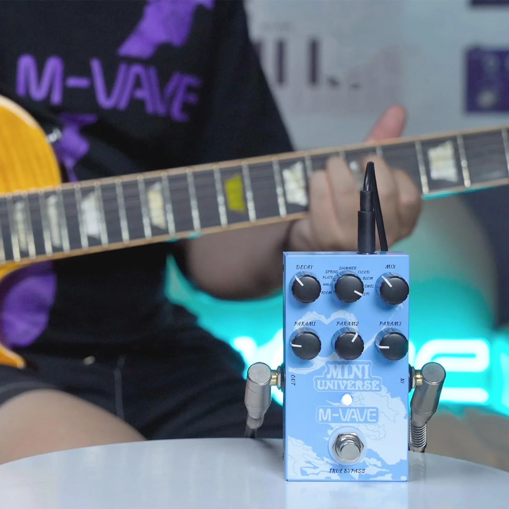 M-VAVE Mini Universe Guitar Pedal Reverb Innovation Unique Sound 9 Reverb Effects Pedals Pure Digital Dual Power True Bypass - Image 7