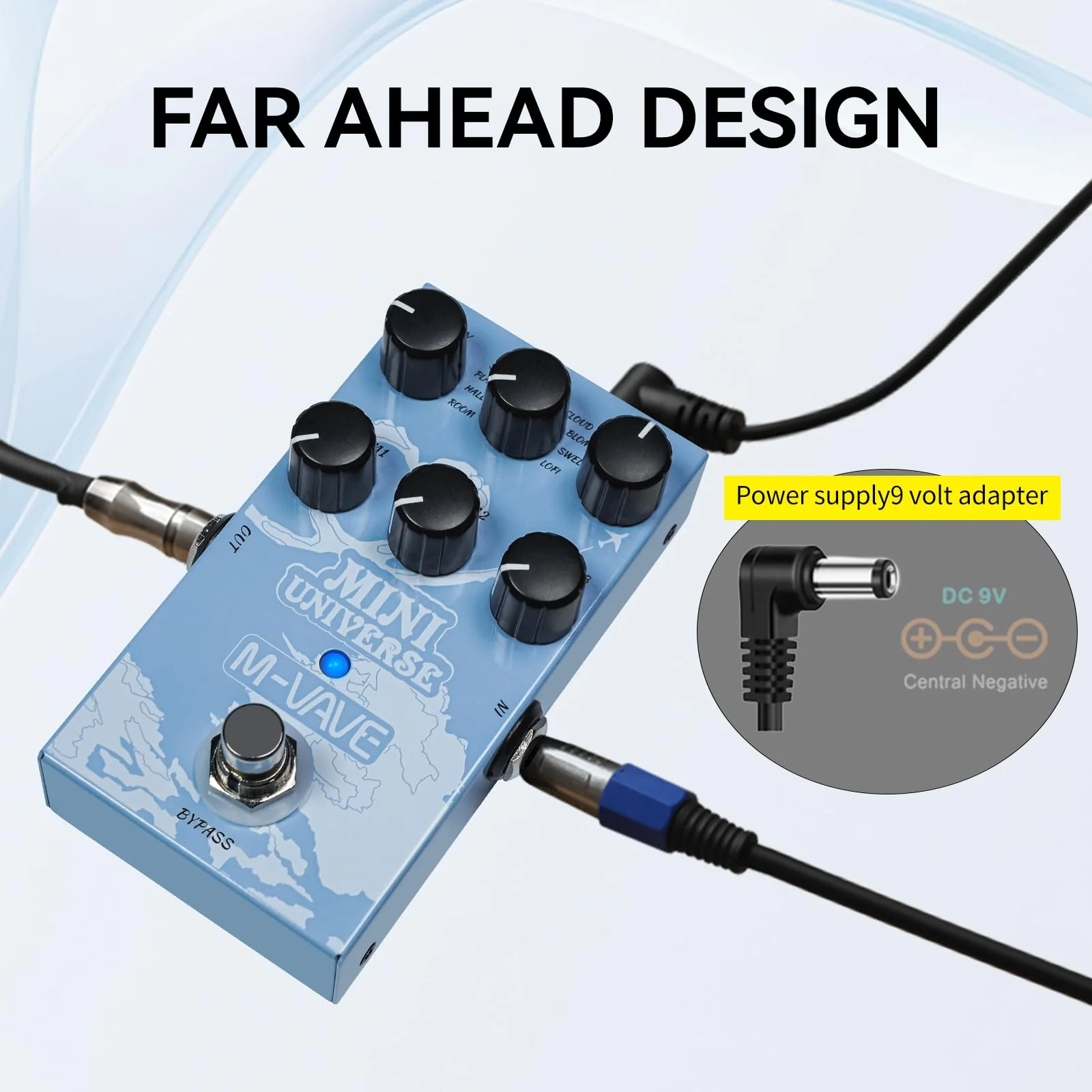 M-VAVE Reverb Guitar Pedal Digital Effect Reverb 9 Modes Room, Hall, Shimmer, Lofi, Spring, Bloom, Swell, Plate, Cloud Selection for Guitar Bass Reverberation Effect MINI-UNIVERSE - Image 3