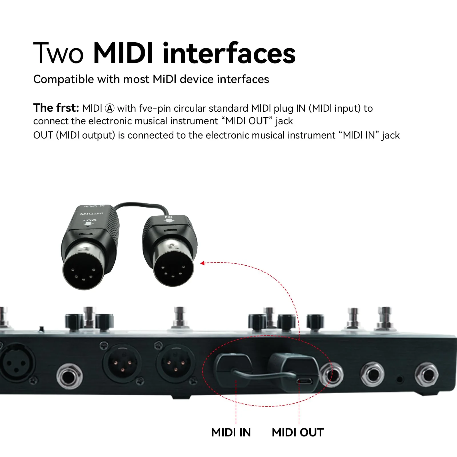 M-VAVE Wireless MIDI Transmission System Ultra Low Latency, USB Bluetooth Option for MIDI Controller Mac, iOS, Windows, 5-PIN DIN Interface Wireless MIDI Keyboard Instrument Synthesizer - Image 5