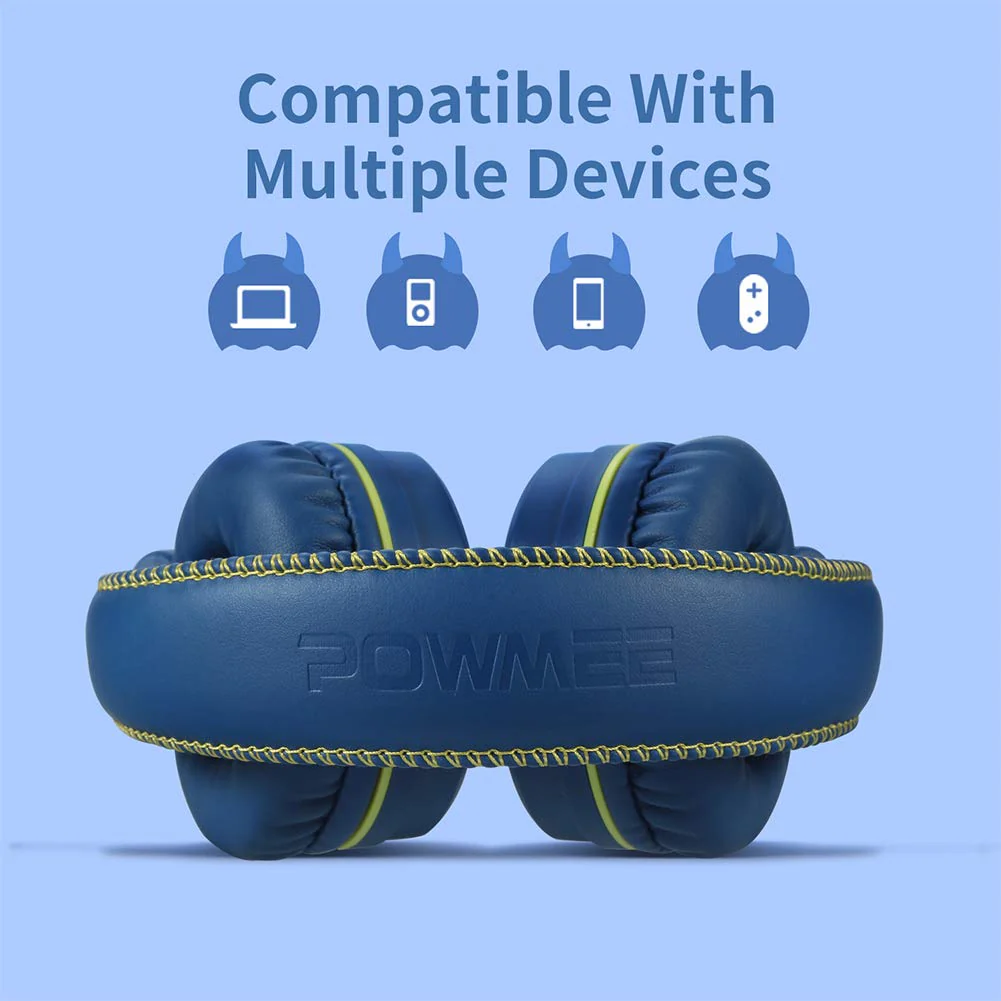 M1 Kids Headphones Wired Headphone for Kids,Foldable Adjustable Stereo Tangle-Free,3.5MM Jack Wire Cord On-Ear Headphone for Children (Blue) Blue - Image 4
