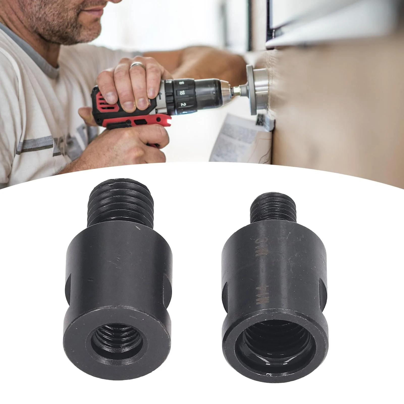 M10 to M14 Thread Converter Adapter, M10 to M14 Thread Converter Adapter, M10 to M14 Extension Bar for Drill Core Bit Grinding Wheel Angle Grinder - Image 4