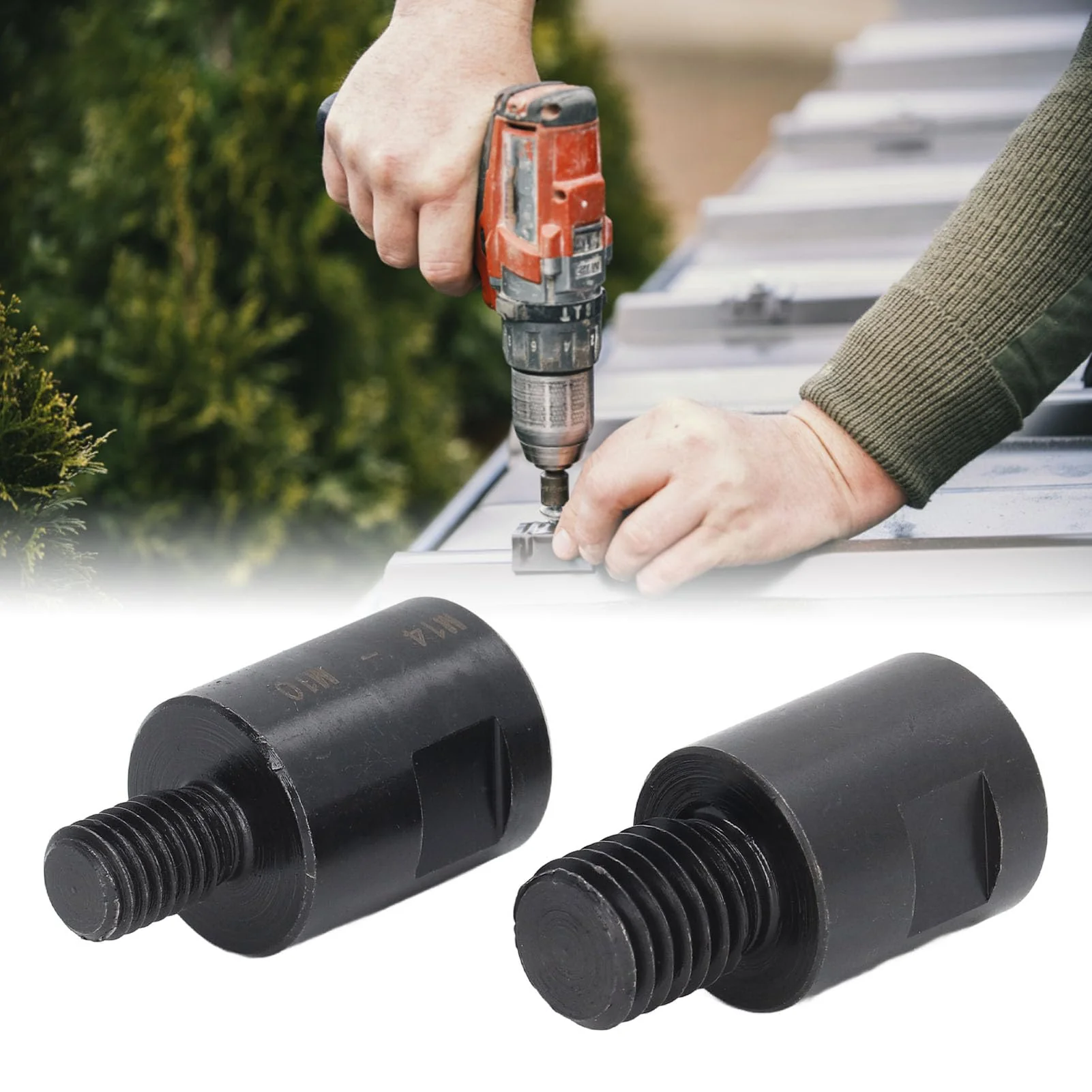 M10 to M14 Thread Converter Adapter, M10 to M14 Thread Converter Adapter, M10 to M14 Extension Bar for Drill Core Bit Grinding Wheel Angle Grinder - Image 5