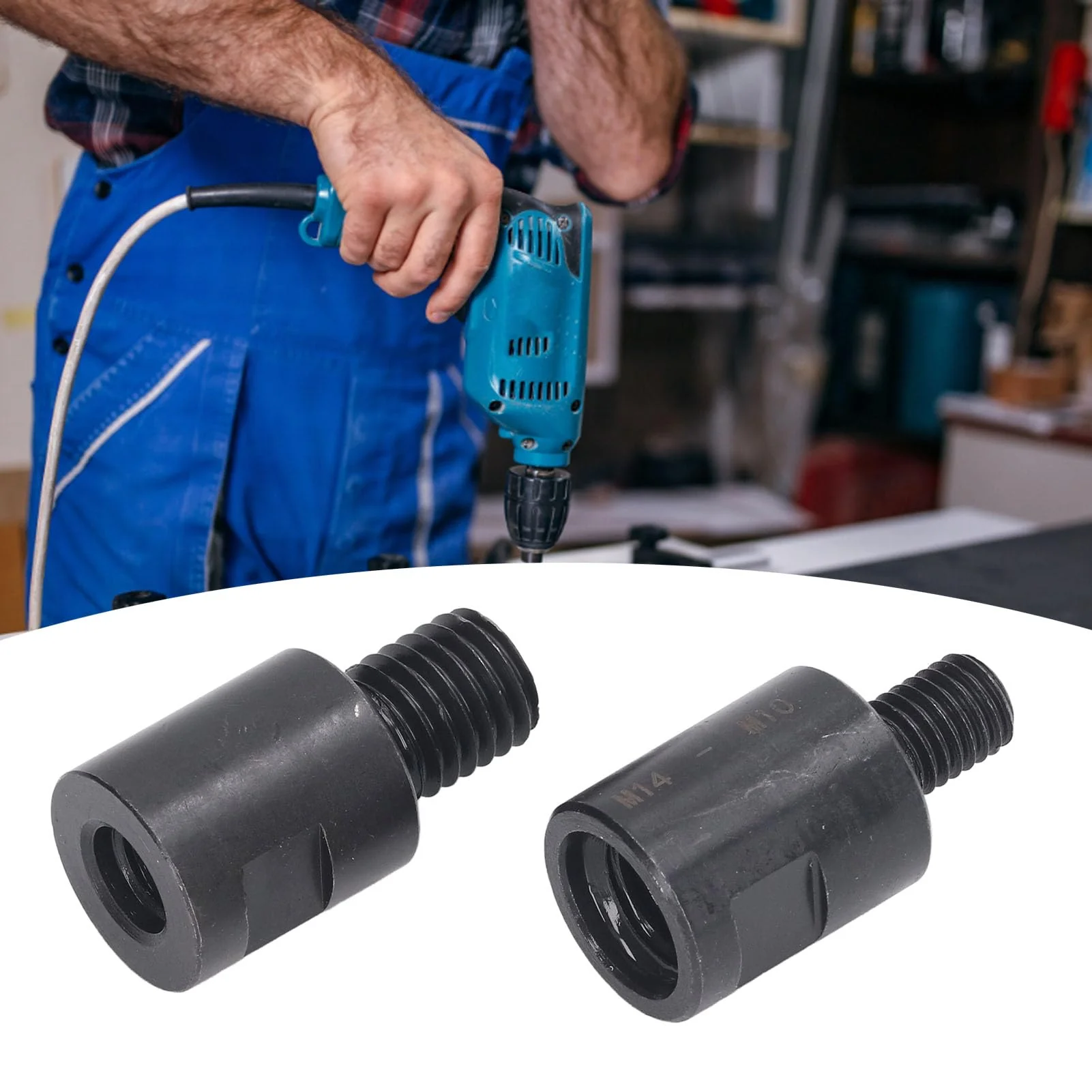 M10 to M14 Thread Converter Adapter, M10 to M14 Thread Converter Adapter, M10 to M14 Extension Bar for Drill Core Bit Grinding Wheel Angle Grinder - Image 6