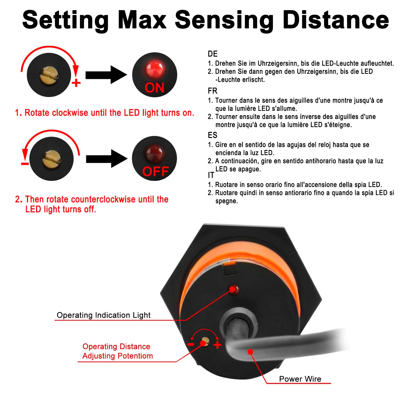 M30 Capacitive Proximity Sensor Switch, SZC-M30-20AC, Detecting Distance 1-20mm, 20-250VAC 400mA, Normally Closed (NC), 2 Wire - Image 3