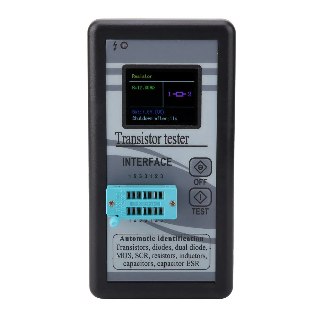 M328 Transistor Tester, NPN/PNP Transistor, Transistor Tester Multifunctional Transistor Diode Resistance Inductance, 0.5Ω - 50MΩ, LCD Transistor Tester Digital Transistor Tester - Image 2