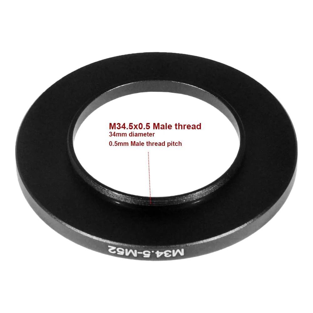 M34.5x0.5 Thread Pitch Male to M52x0.75 Female Thread Adapter Step-Up Ring for El-Nikkors 4/50mm - Image 3