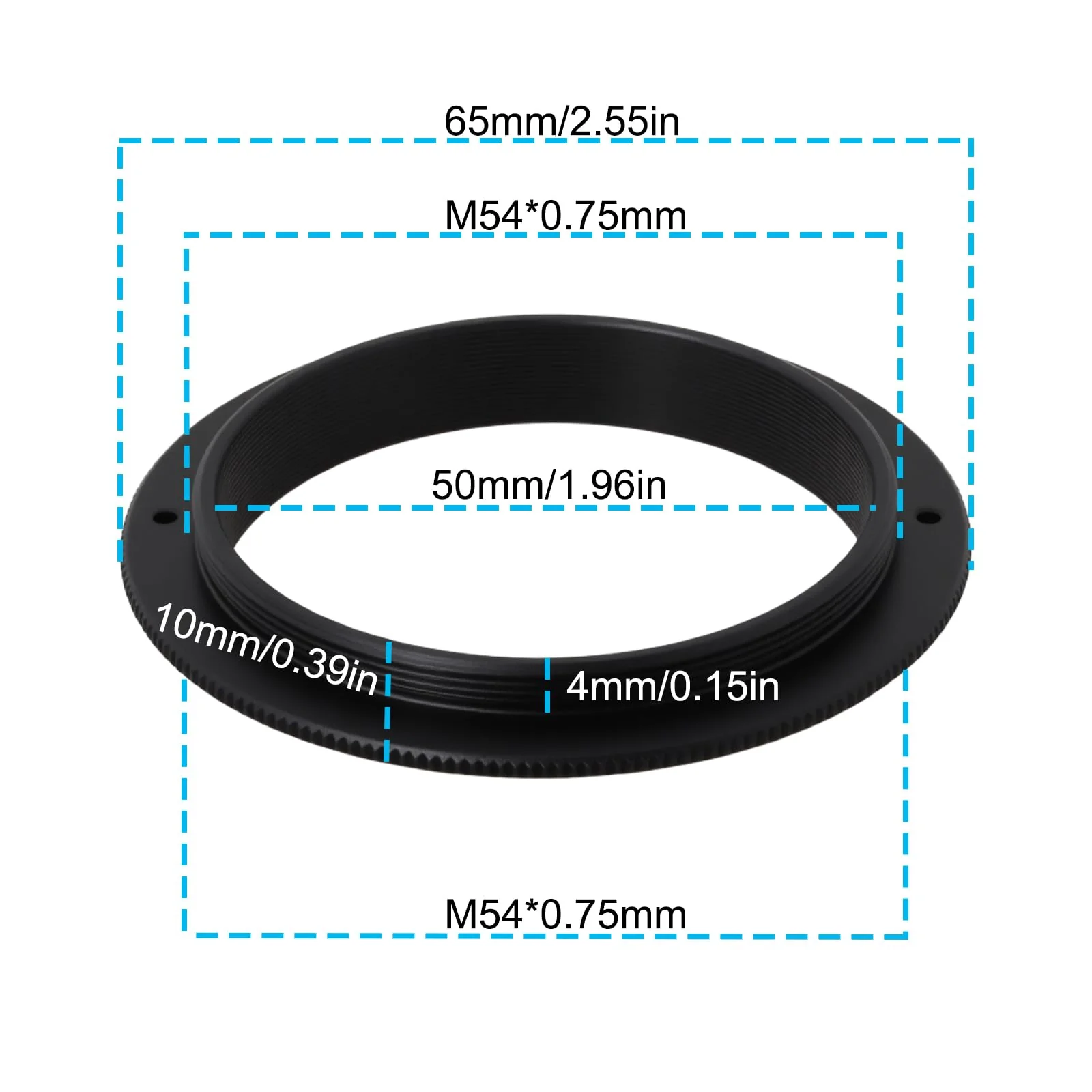 M54X0.75 Male Thread to M54X0.75 Male Thread Telescope Adapter Ring for Lens Filter - Image 3