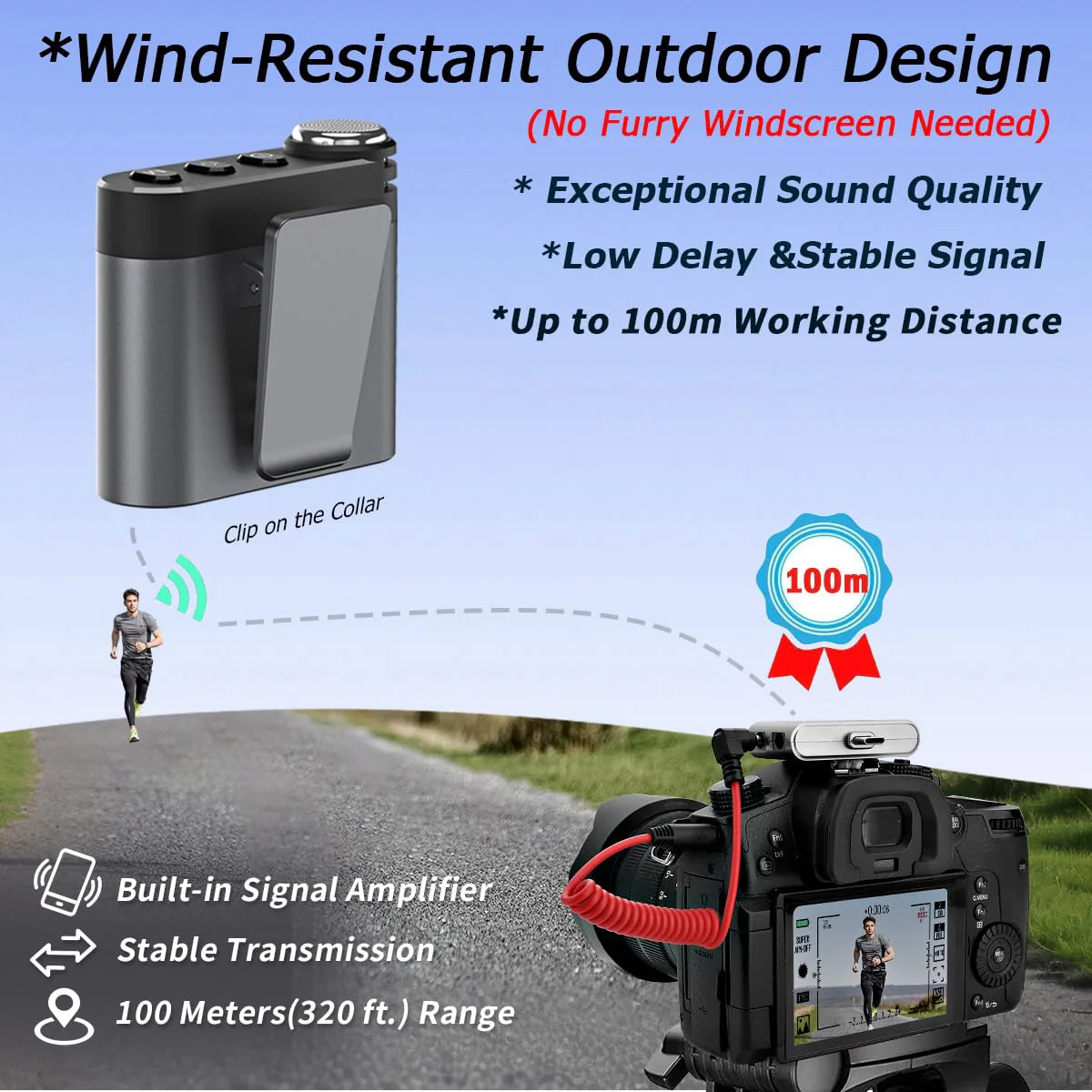 M9 Wireless Lavalier Microphone for Iphone 14/15/16, Android, Tiktok, YouTube,VLOG Recording, Podcast,Portable Mini Lapel Mic with Professional Audio System (Grey ( 1TX+1RX)) Dark Grey ( 1TX+1RX) - Image 3