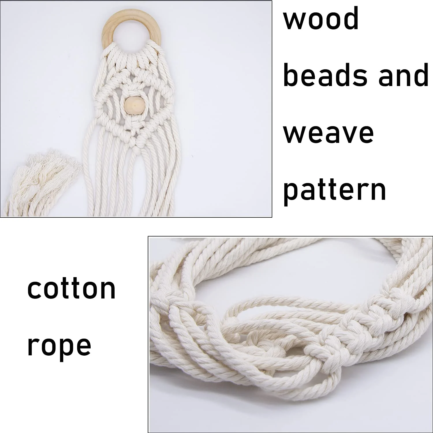 Macrame Ukulele Hanger Ukulele Wall Mount Stand Holder for Soprano Ukulele Cute Macrame Ukulele Stand Wall Decor Style-002 - Image 4