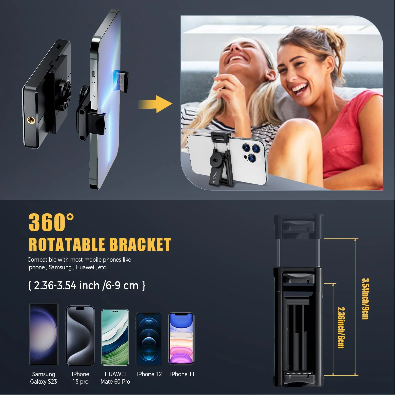 MACTREM 120 LED Selfie Light, Phone Light Clip, 3000Mah Portable Rechargeable Video Light, Adjusted 3 Light Modes, for iPhone, Camera, Laptop, iPad, Light for Selfie, Video Conference, TikTok,Makeup Black - Image 4
