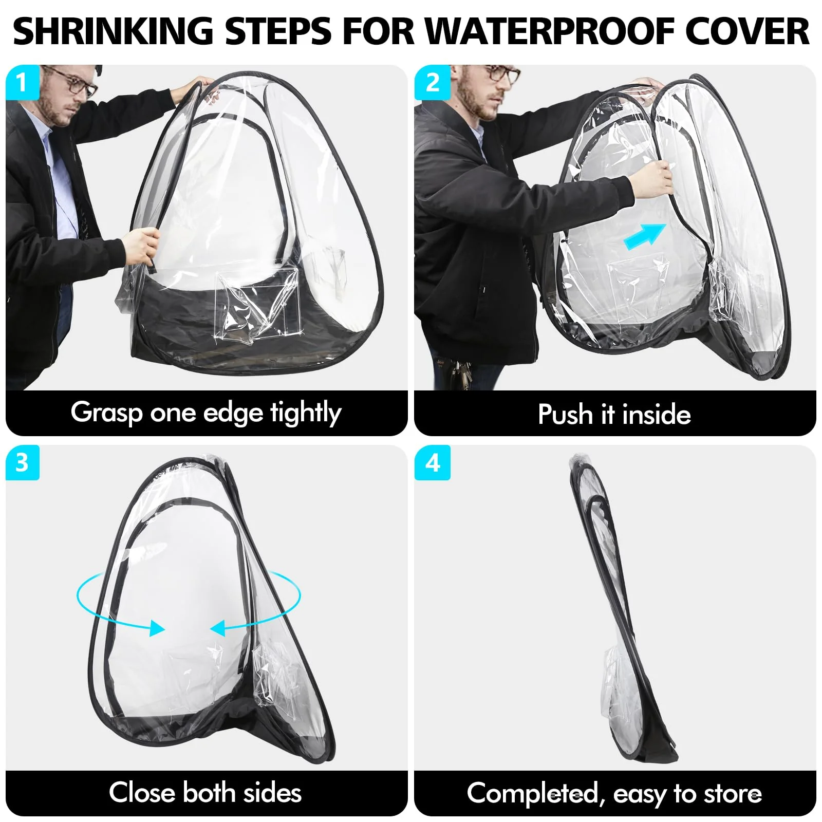 MAD OWL Professional Moving Head Light Rain Cover,Waterproof and dustproof Stage Lighting Protection Accessory, Floor standing transparent moving head light rain cover 1 pack 1Pack - Image 3