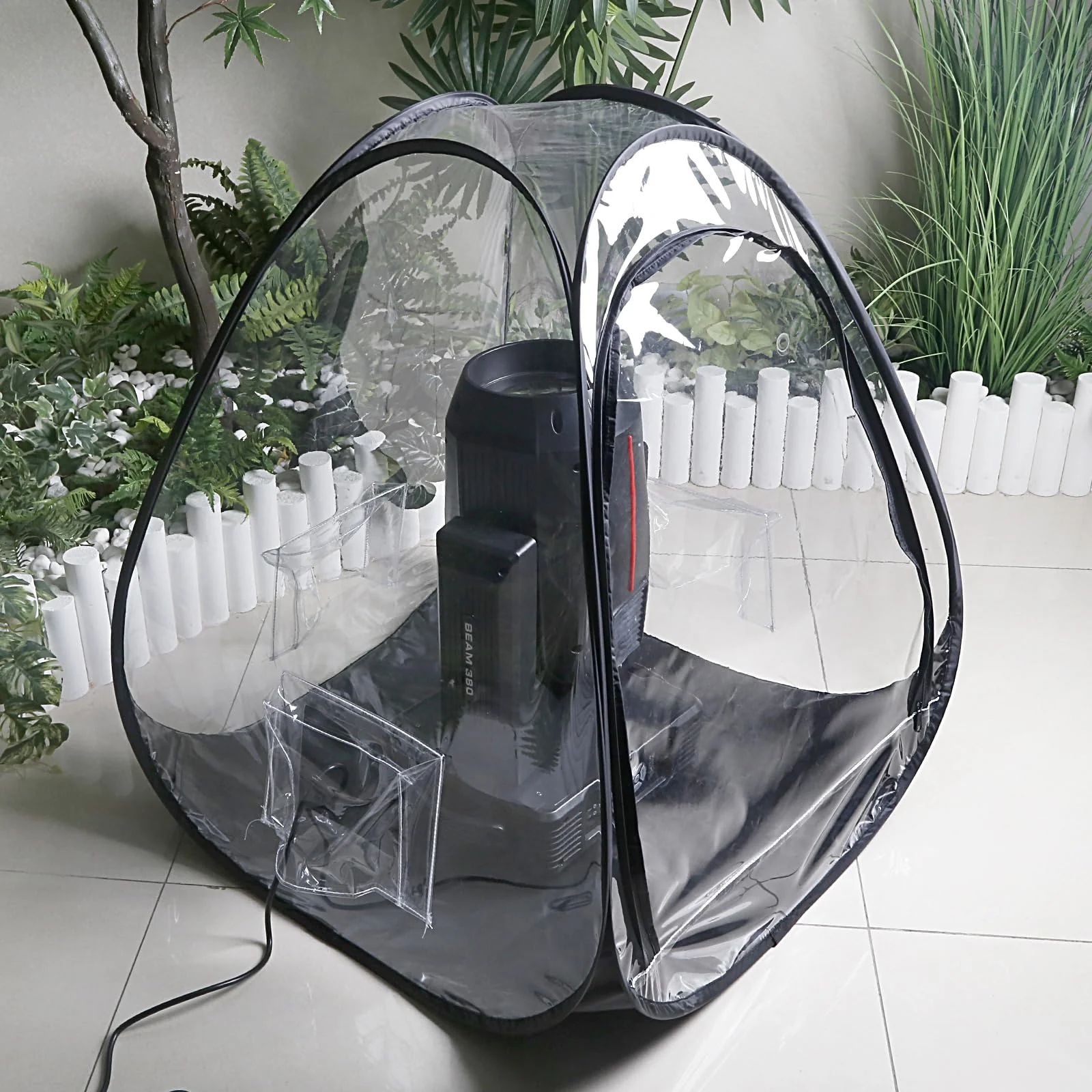 MAD OWL Professional Moving Head Light Rain Cover,Waterproof and dustproof Stage Lighting Protection Accessory, Floor standing transparent moving head light rain cover 1 pack 1Pack - Image 9