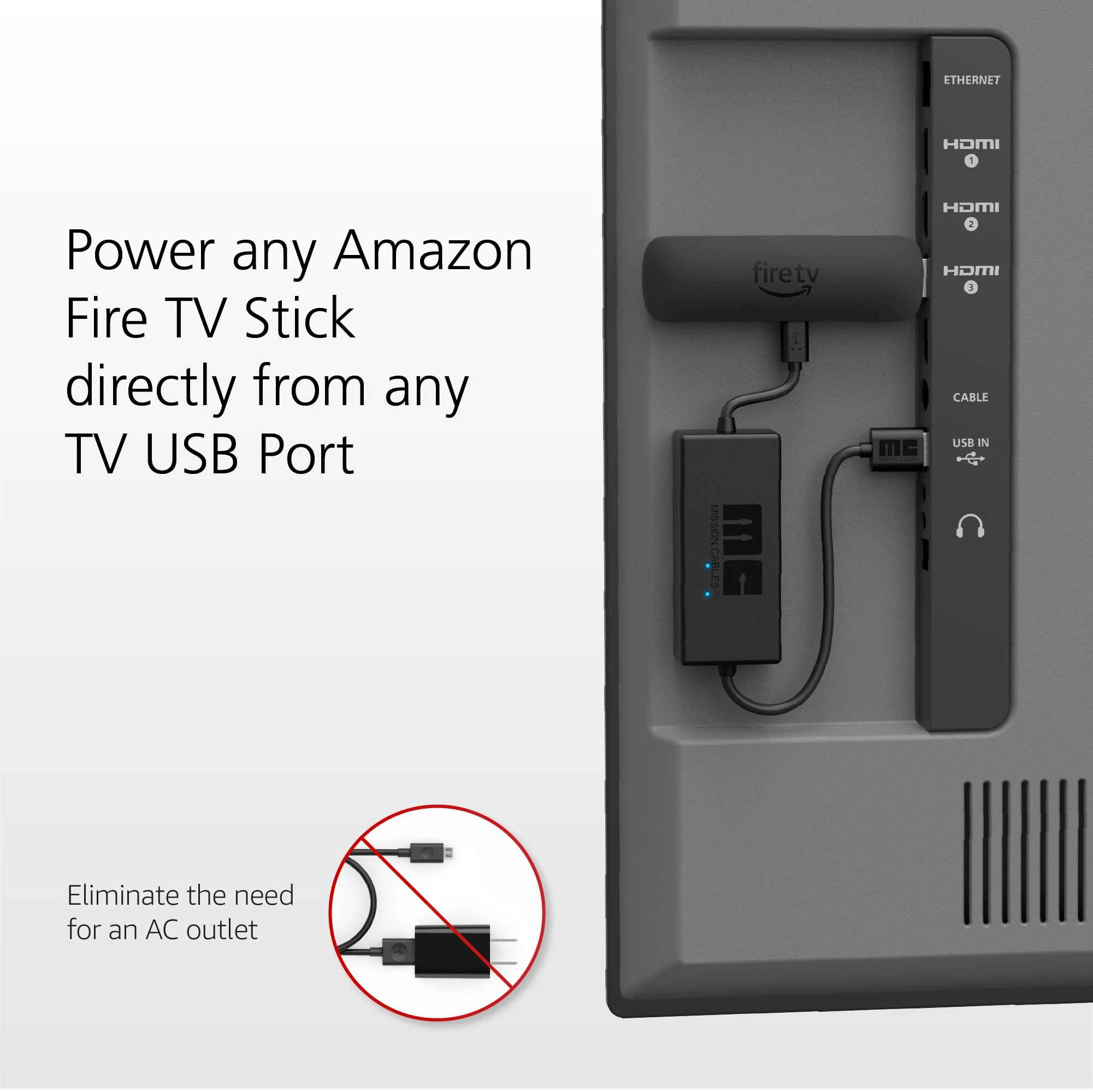 Made for Amazon, USB Power Cable (Eliminates the Need for AC Adapter) - Image 3