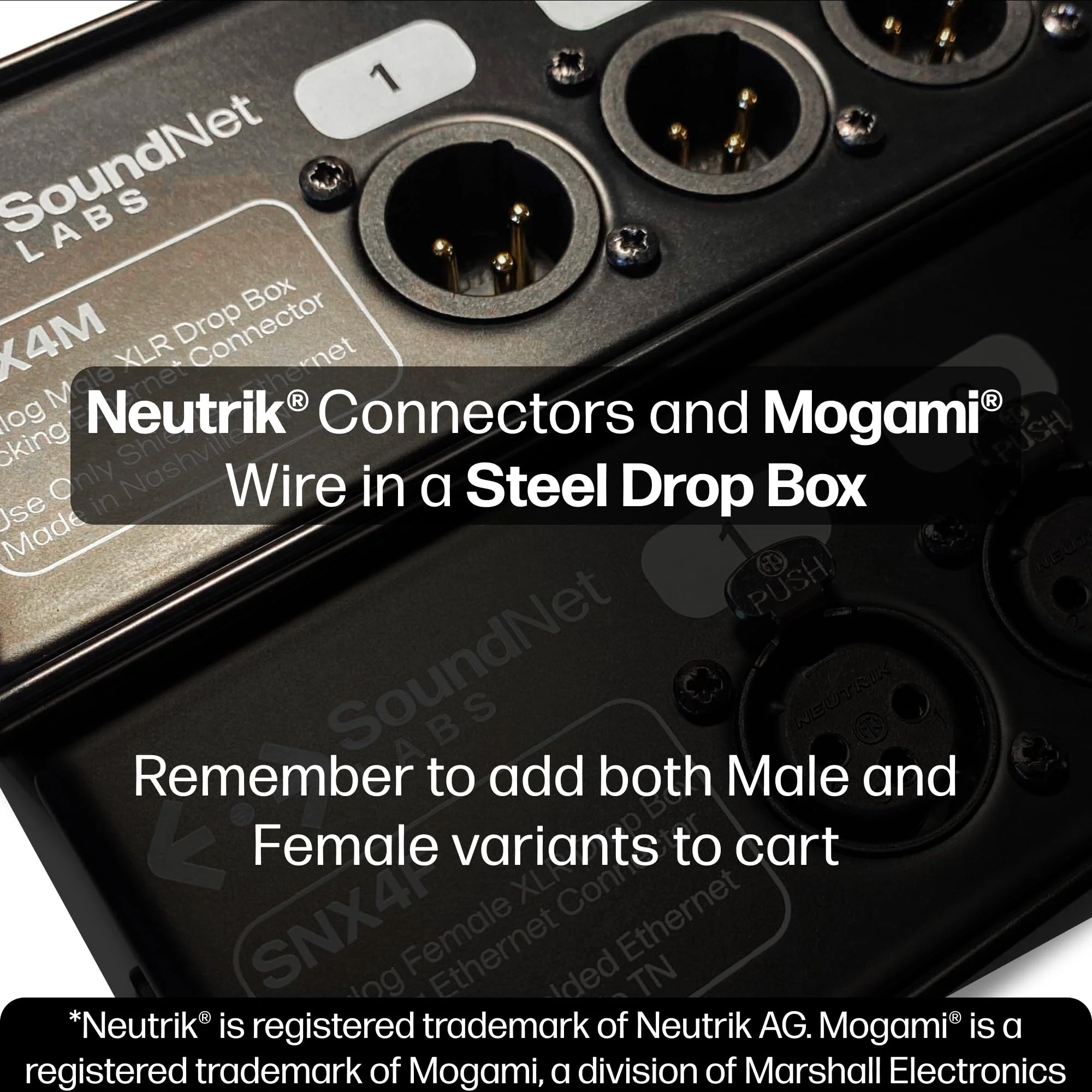 Made in USA 4ch Audio Over Ethernet Drop Box - XLR Over Cat5 - XLR Over Ethernet - 4 Channel Snake - EtherCon Audio Snake - Ethercon Snake (Male) Male - Image 3