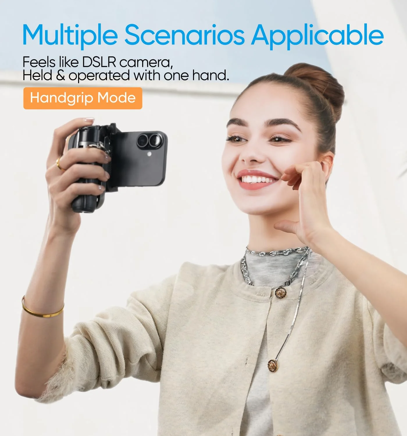MAGIC JOHN Selfie Stick Tripod, Pocket Size Portable Phone Tripod, Retractable Tripod for iPhone with Wireless Detachable Remote Control & 2 Fill Light for Photograph, Live Streaming, Video Recording - Image 4