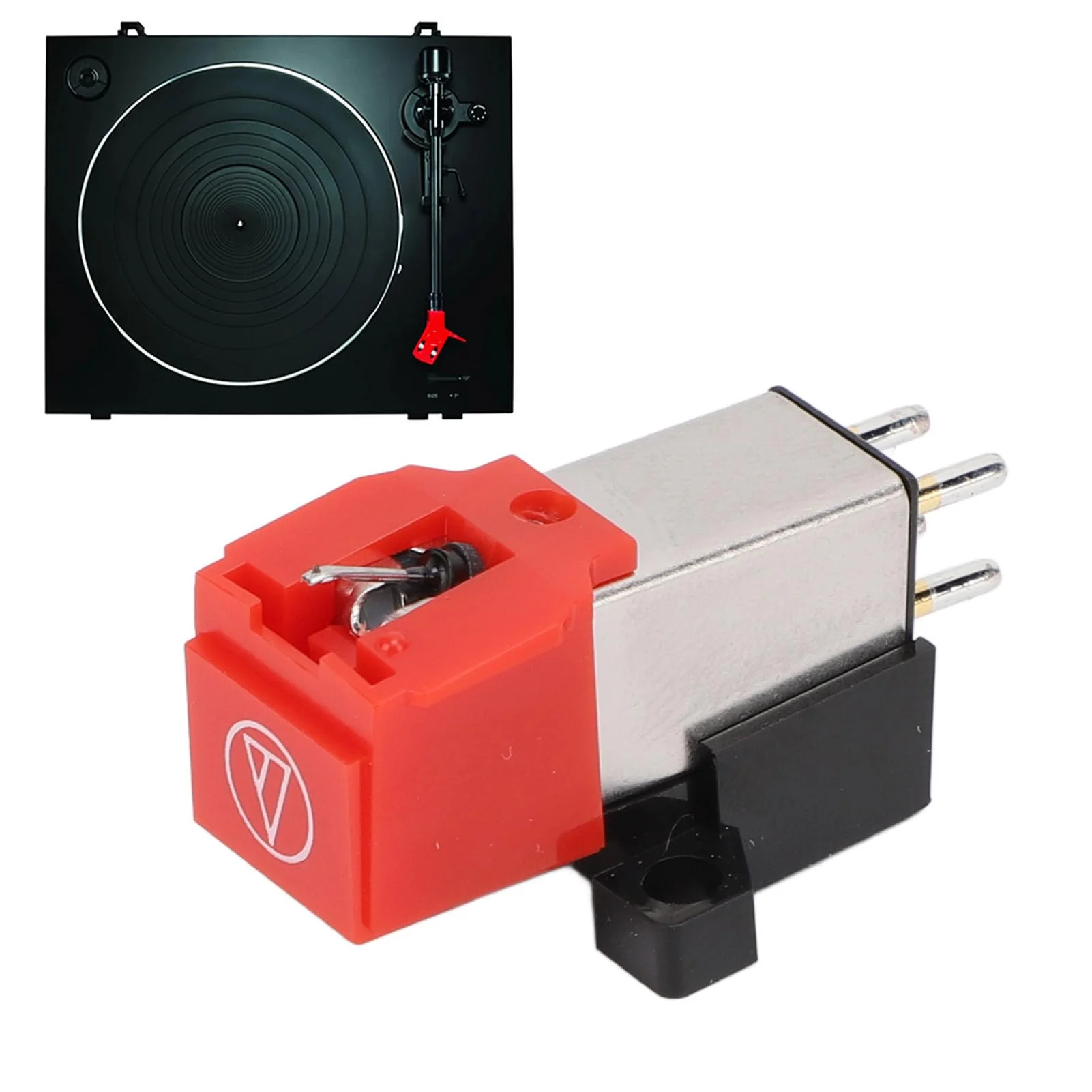 Magnet Cartridge AT91R, AT91R Phonograph Cartridge for LP3 Phonograph, Dual Magnet Cartridge Moving Turntable Replacement Parts, Dynamic Magnetic Phono Needle for LP3 Phono - Image 5