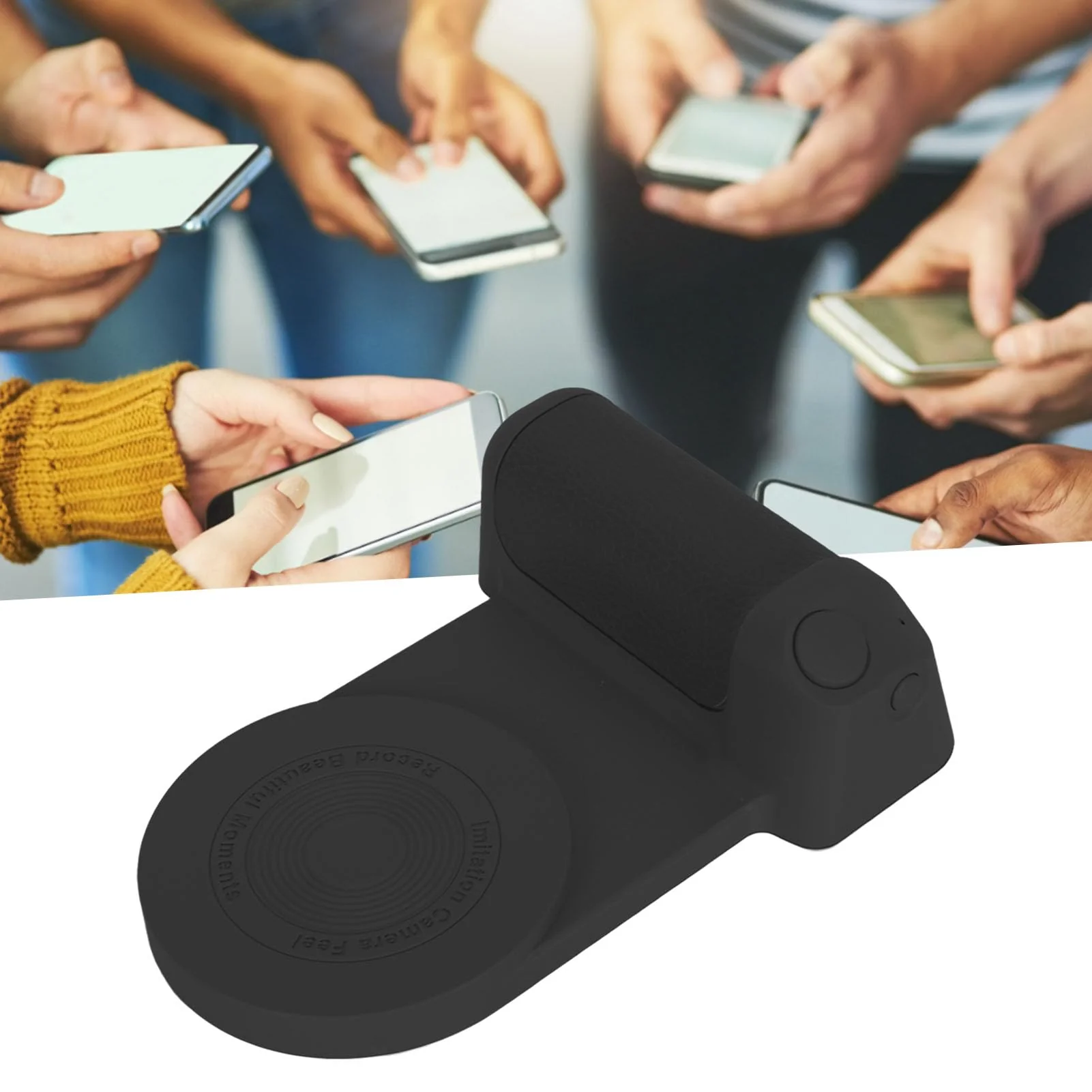 Magnetic Camera Handle Bluetooth Bracket, Smartphone Handle Photo Holder with Bluetooth Remote Control for Android for iOS for Video Photo Shooting (with Bluetooth - Image 4