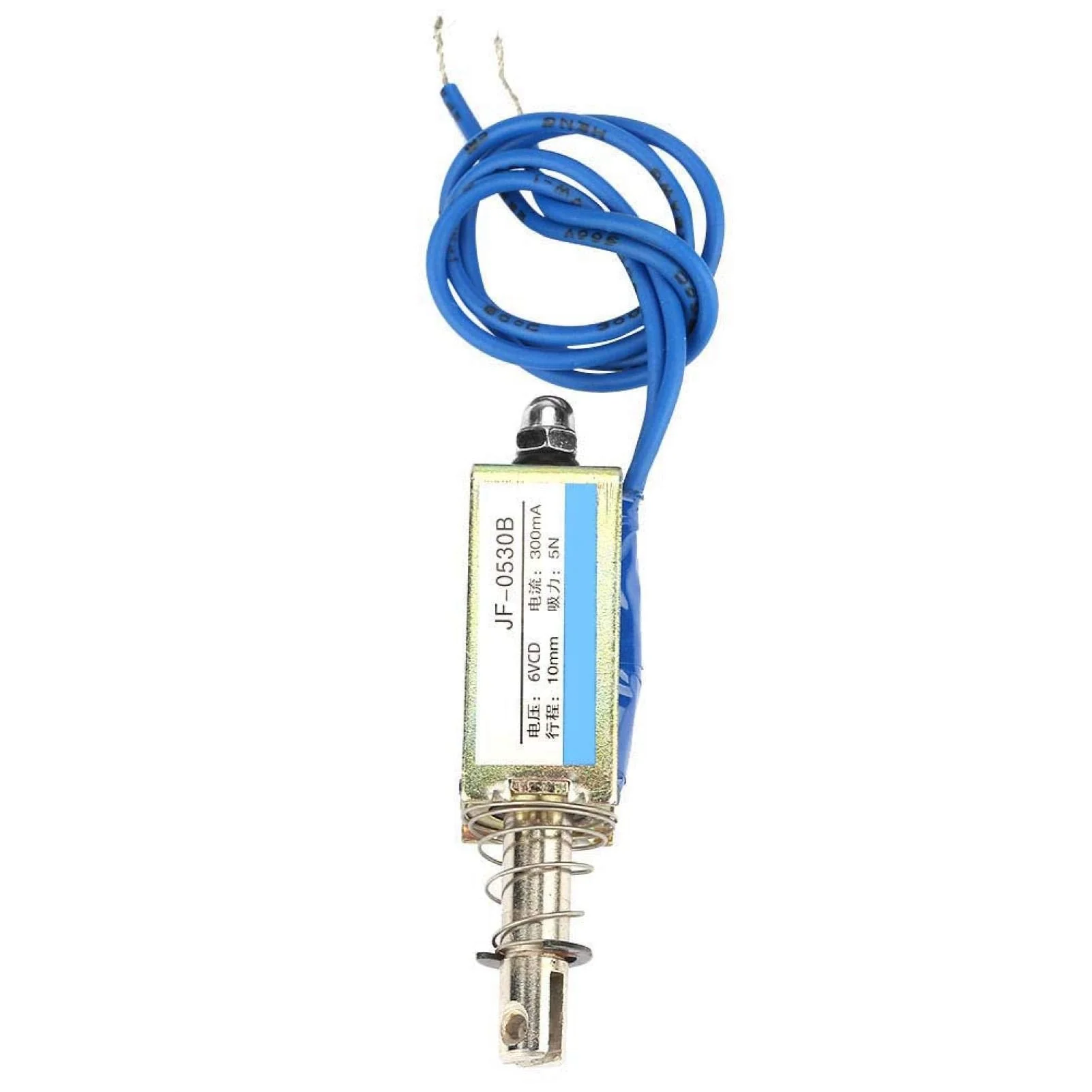 Magnetic Electromagnet, DC 6V/12V/24V 300mA Push Pull Electromagnets 5N Retractable Range 10mm Push Pull Type Open Frame for Automation Control