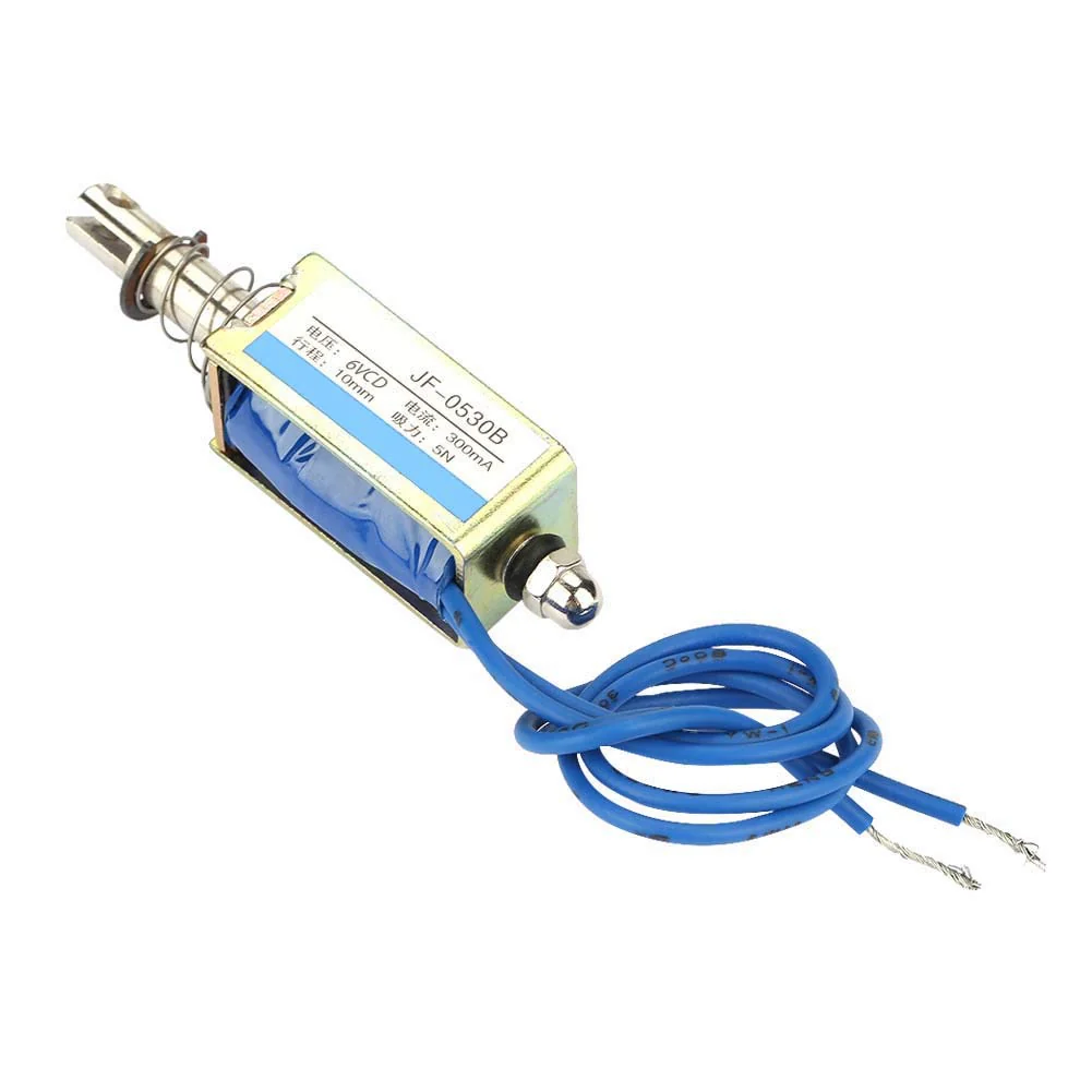 Magnetic Electromagnet, DC 6V/12V/24V 300mA Push Pull Electromagnets 5N Retractable Range 10mm Push Pull Type Open Frame for Automation Control - Image 6