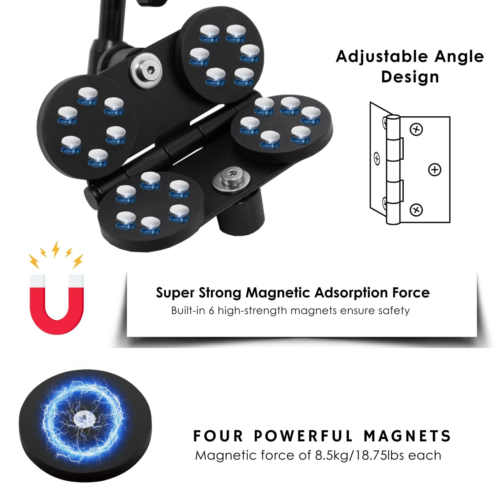 Magnetic Fence Mount for Mevo Start, Adjustable Post Mount Fence Clips Compatible with GoPro,iPhone/DJI Action Cameras for Gamechanger to a Chain Link Fence for Baseball,Softball and Tennis Games - Image 3