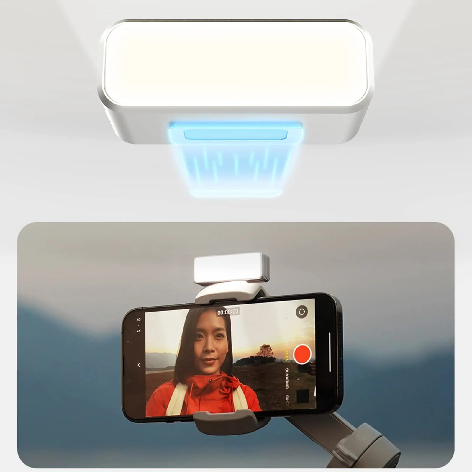 Magnetic Fill Light with Adjustable Brightness and Color Temperature Original for FeiyuTech VB 4/VB 4SE/Vimble 3/Vimble 3SE Handheld 3-Axis Smartphone Stabilizer - Image 7