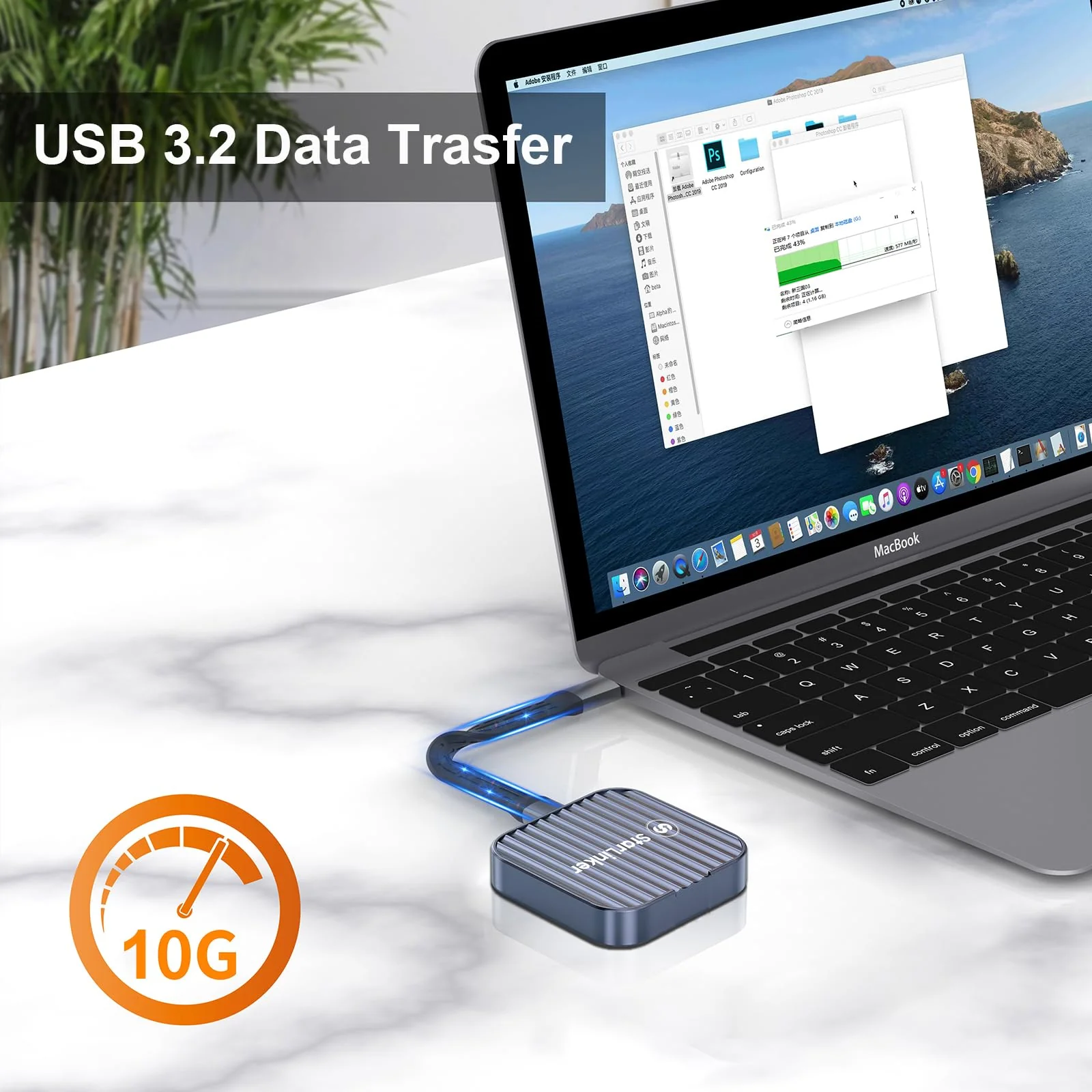 Magnetic M.2 2230 NVMe SSD Enclosure, Keychain 40G USB4 Cable & Silicone Jacket Included, Supports USB 3.2 10G to NVMe PCI-E Adapter, for iPhone 15Pro Max ProRes Record & Save - Image 2