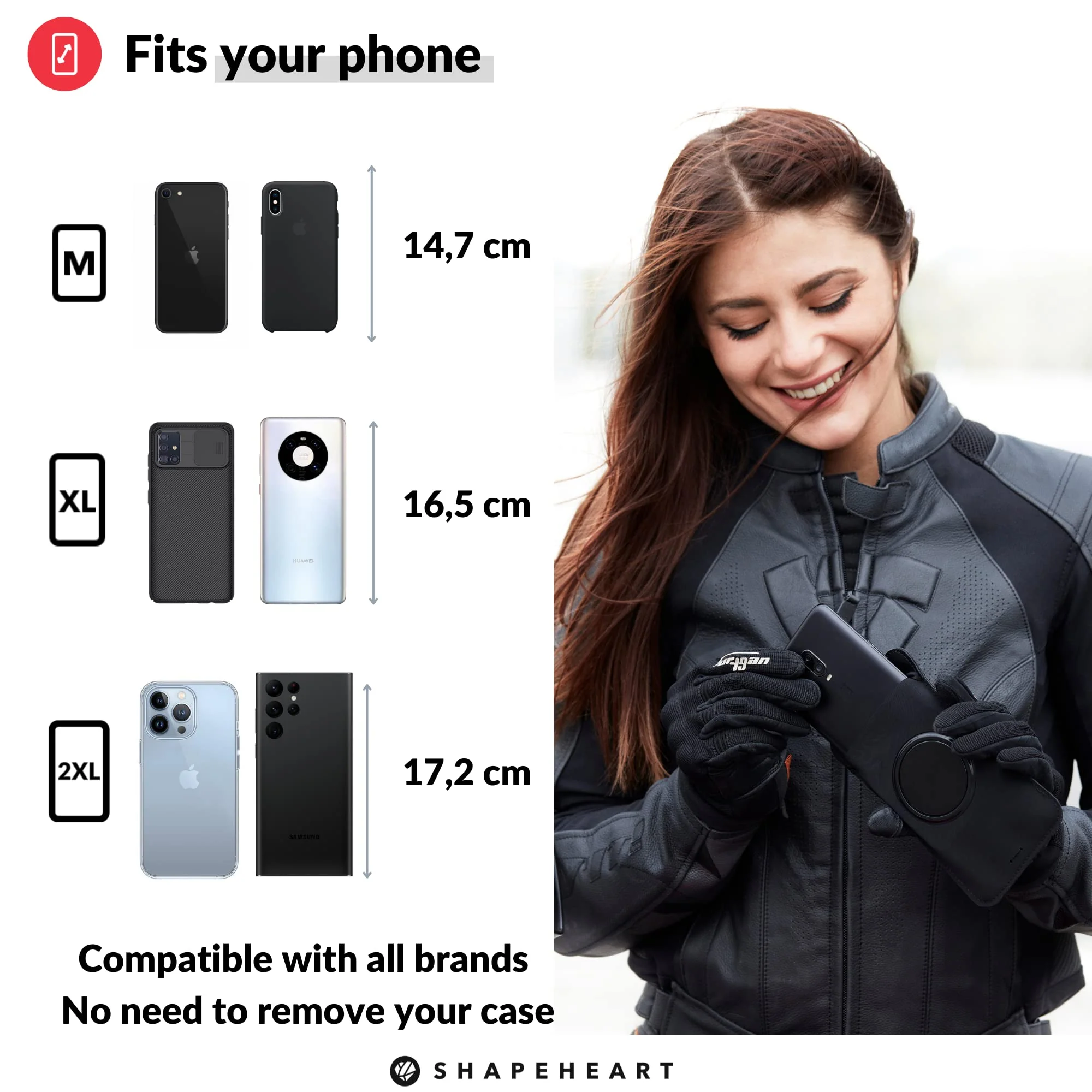 Magnetic motorbike phone holder | Anti vibration motorcycle phone holder | Waterproof Motorcycle Handlebar phone mount | 360° orientation 2XL phone up to 6.77" (17.2 cm) - Image 5